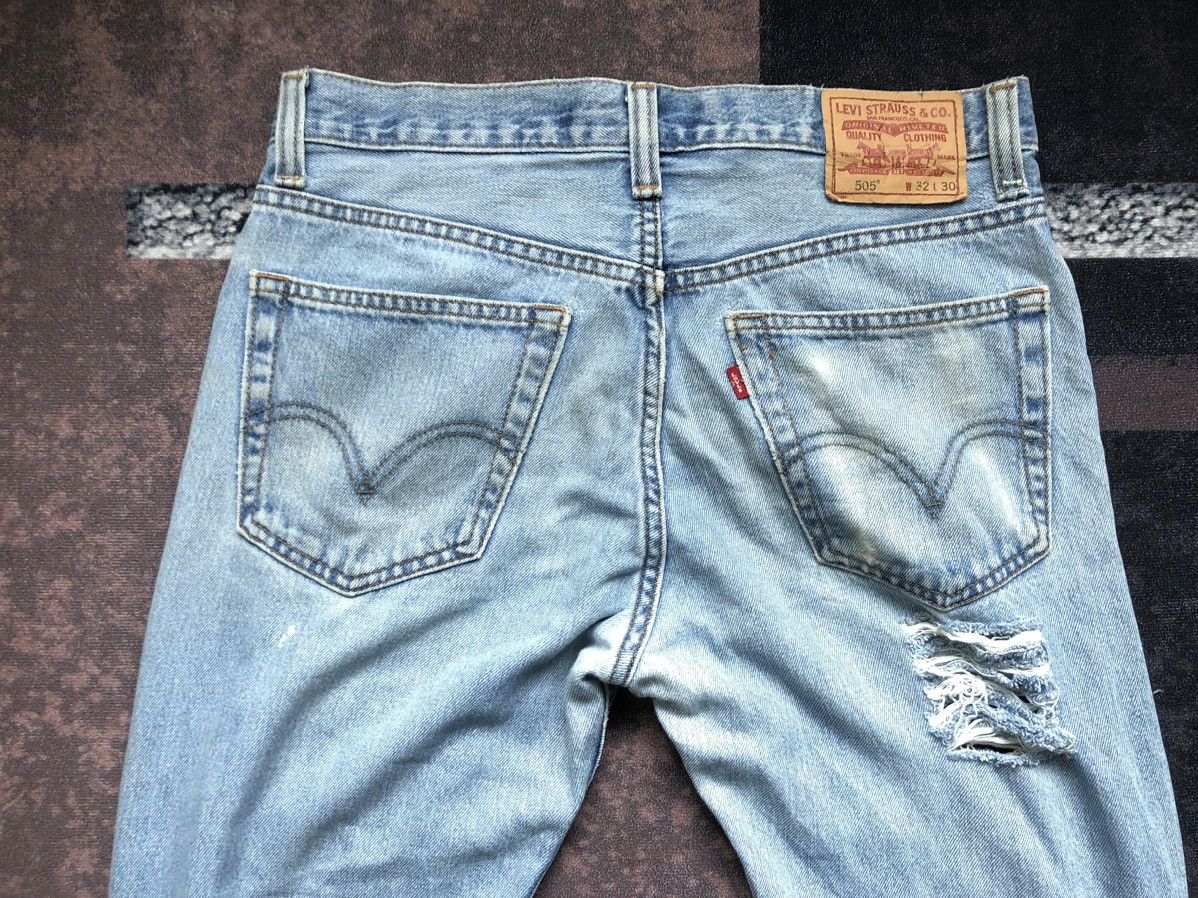 Levi's Vintage Levi's 505 Ripped Jeans Hip Hop Style Size US 34 / EU 50 - 6 Thumbnail