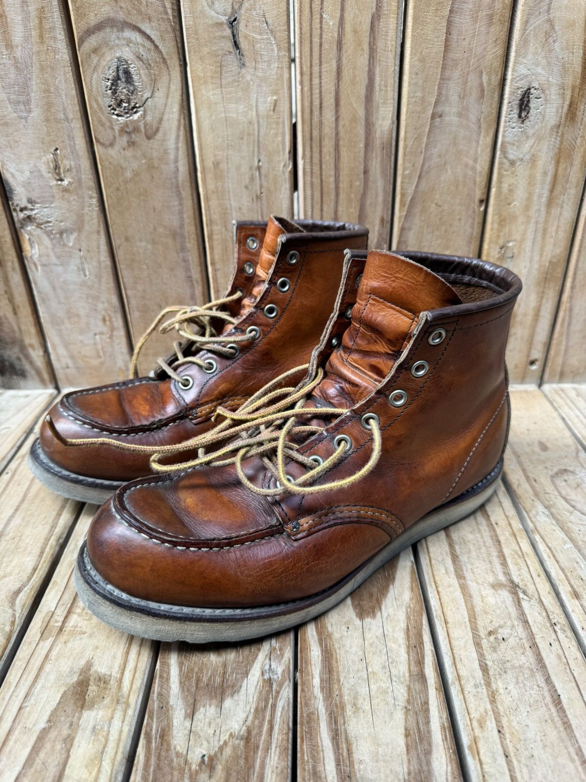 Red Wing Red wing 875 Moc Toe brown leather boots US 8.5 D UK 7.5 Size US 8.5 / EU 41-42 - 21 Thumbnail