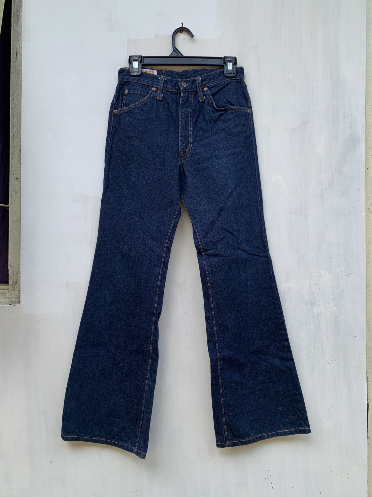 Vintage big john flared raw denim pant