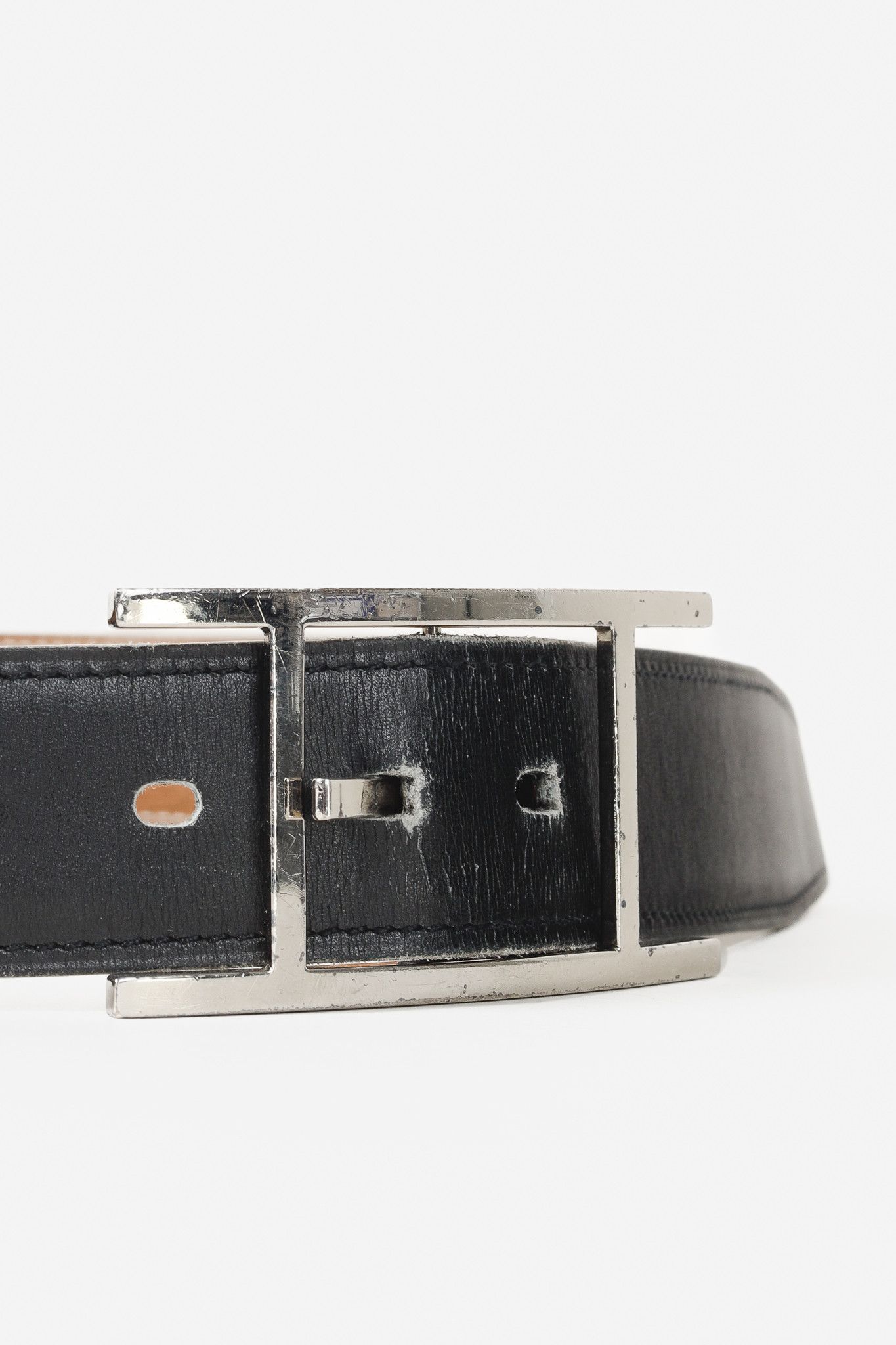 Hermes Hermes Quentin Black Brown Noir Gold Reversible Belt Size ONE SIZE - 2 Thumbnail