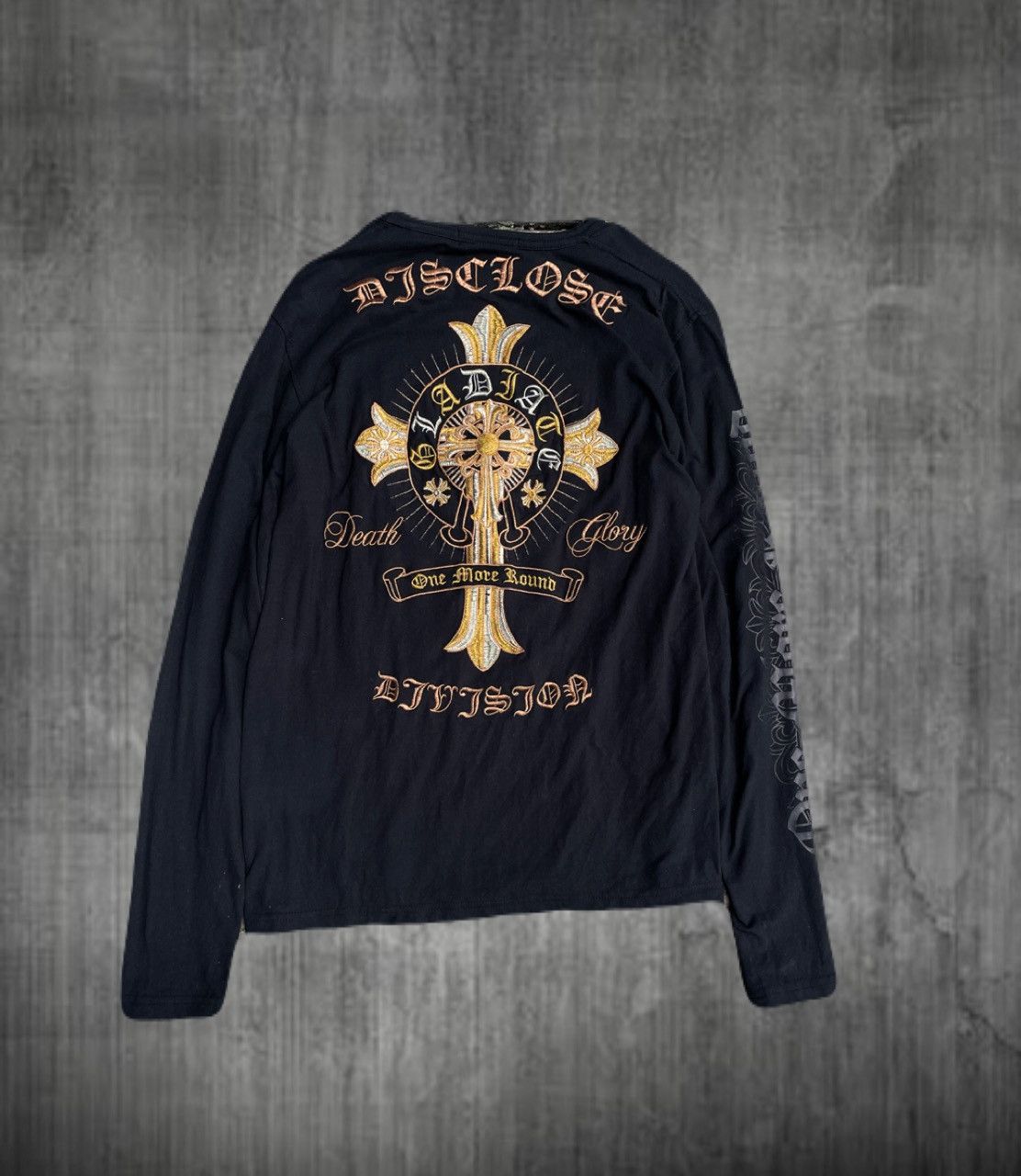 If Six Was Nine 2000s Japanese archive Vkei Gothic Cross Embroided L/S Tee Size US S / EU 44-46 / 1 - 1 Thumbnail