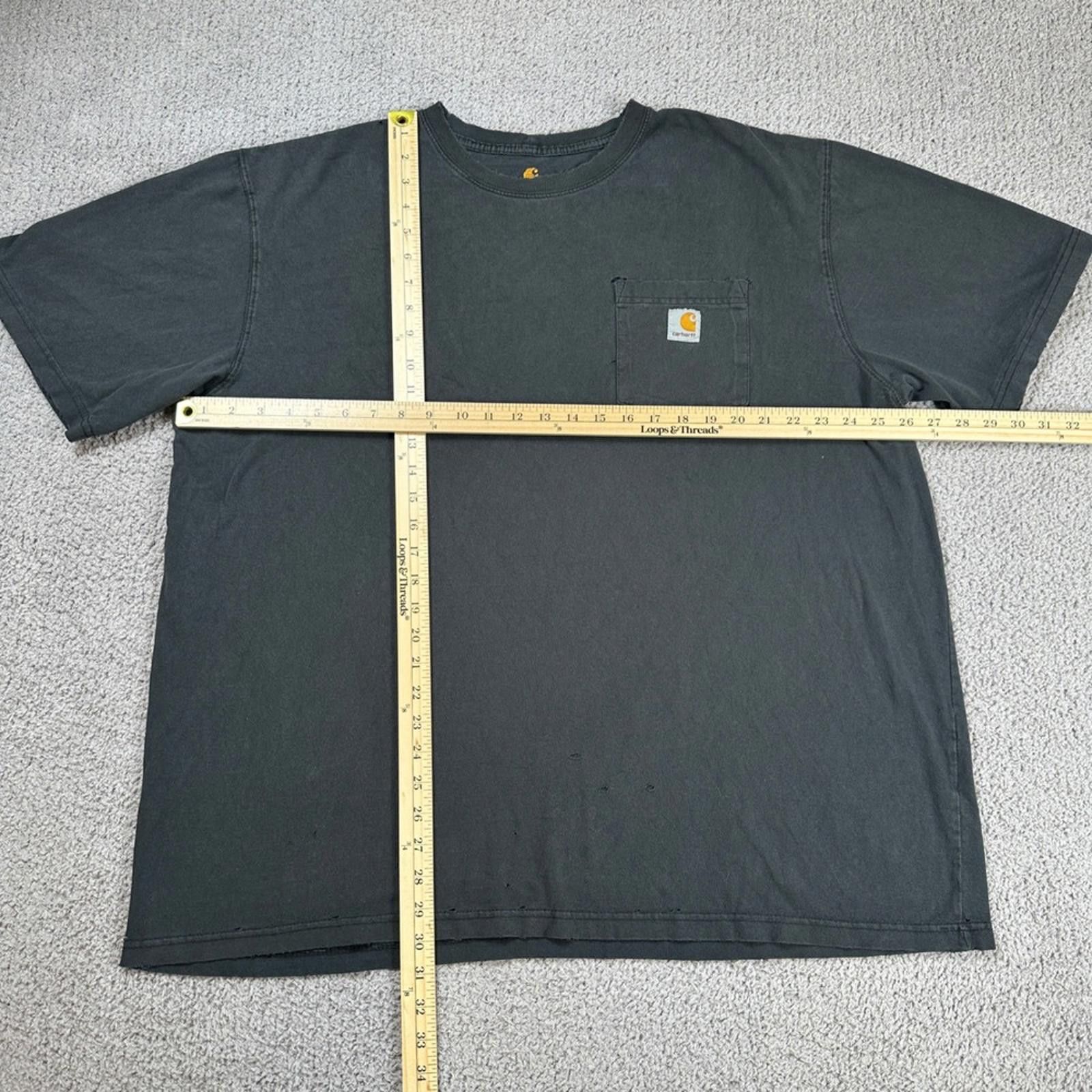 Carhartt Carhartt K87 Pocket T Shirt Mens 2XL Black Original Tee Size US XXL / EU 58 / 5 - 2 Thumbnail