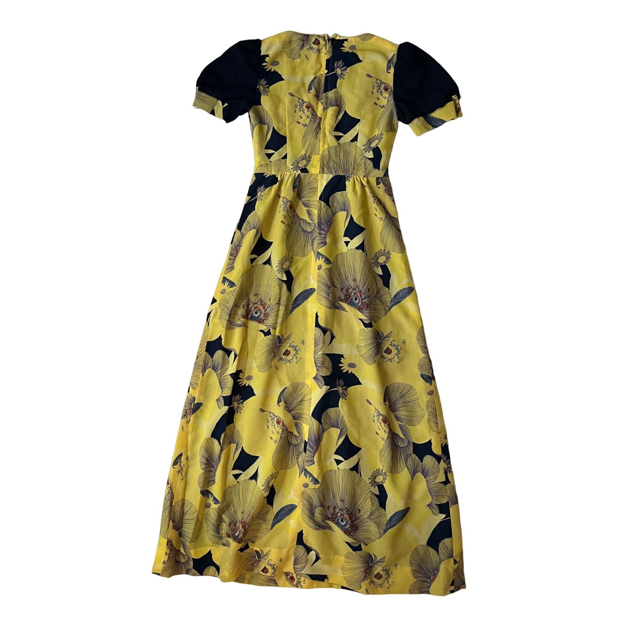 Other VTG 60’s Rabanne XS 0 2 Maxi Dress MCM Yellow Blue Floral Ho Size XS / US 0-2 / IT 36-38 - 2 Thumbnail