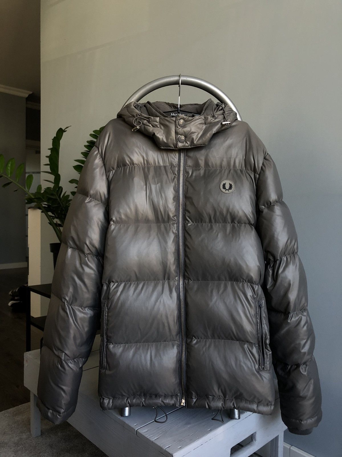 image of Fred Perry Down Jaket in Grey, Men's (Size Large)