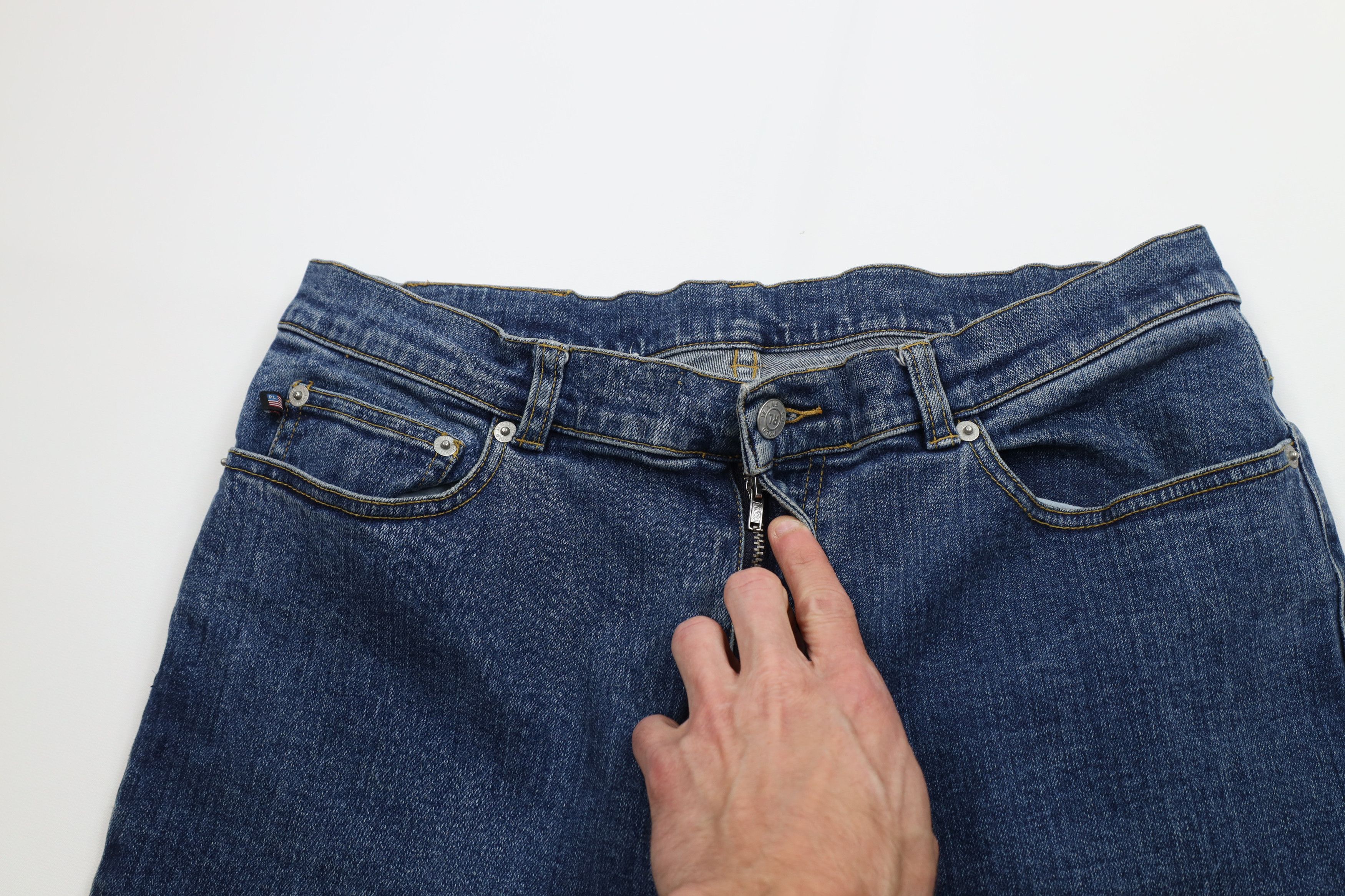 Polo Ralph Lauren Vintage 90s Ralph Lauren Spell Straight Leg Denim Jeans Blue Size 36" / US 14 / IT 50 - 8 Thumbnail