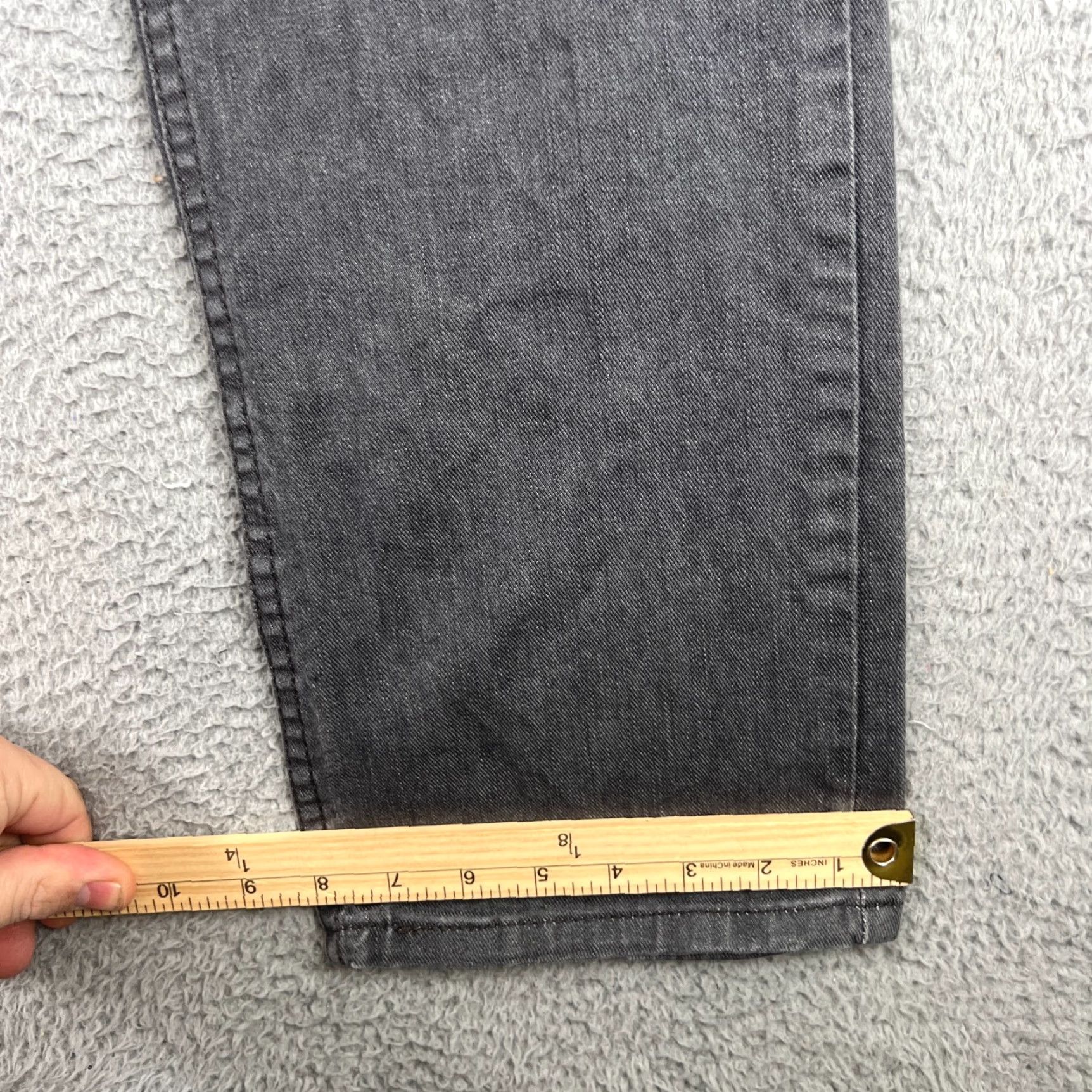 Levi's Levi's 514 Jeans Mens 34x34 Black Straight Leg 5-Pocket Denim Regular Waist Zip Inseam 34 Pockets Logo Size US 34 / EU 50 - 2 Thumbnail