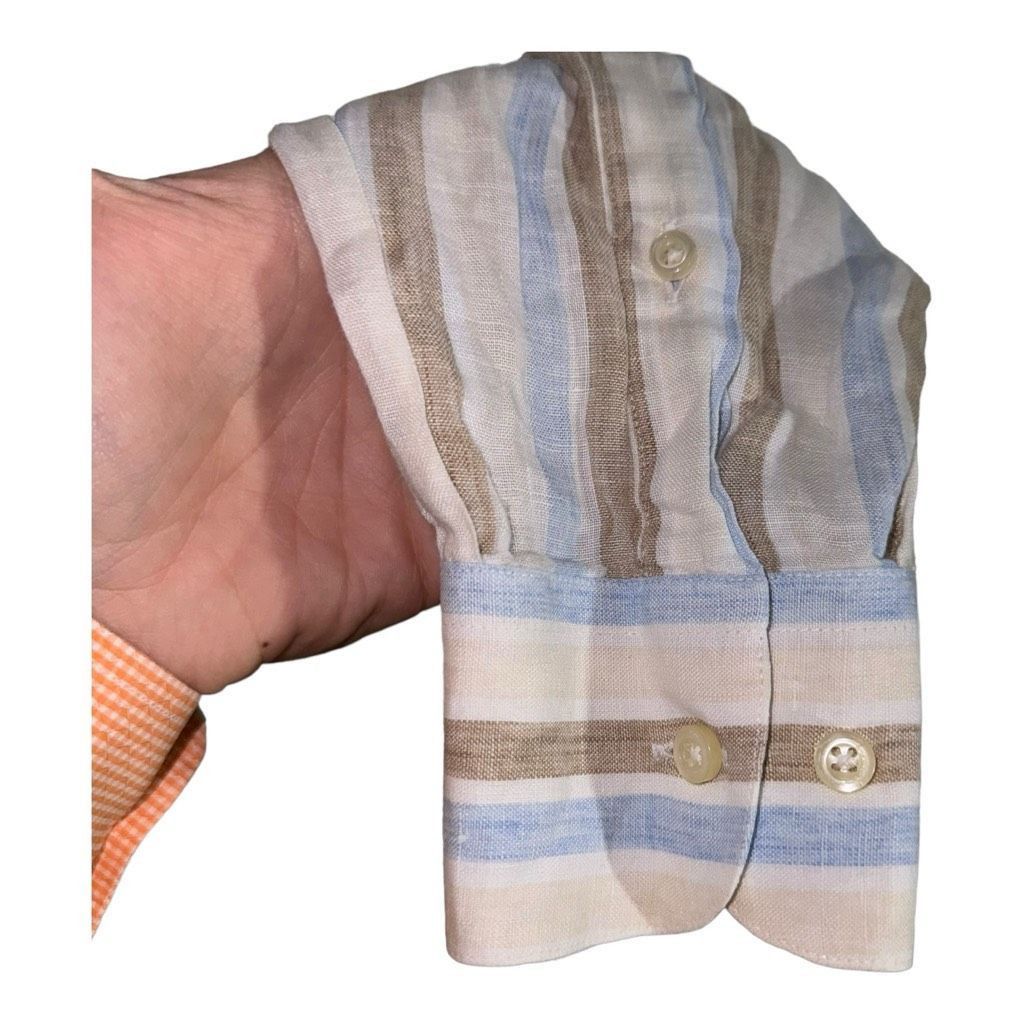 Canali Canali Pure Linen Made in Italy Button Up Shirt L Size US L / EU 52-54 / 3 - 7 Thumbnail