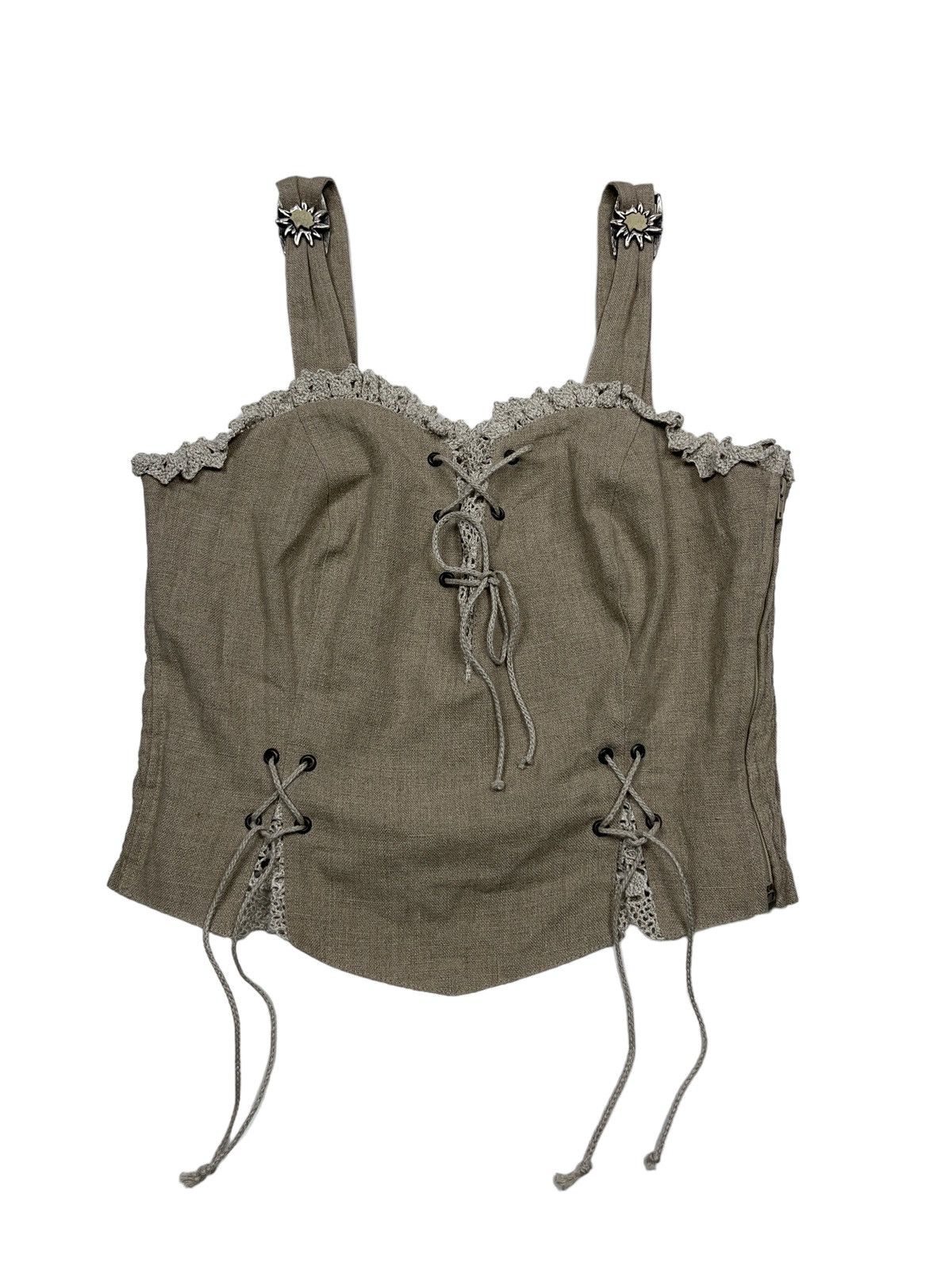 Vintage Vintage Country Line Corset Blouse Lolita Top Size M / US 6-8 / IT 42-44 - 1 Thumbnail