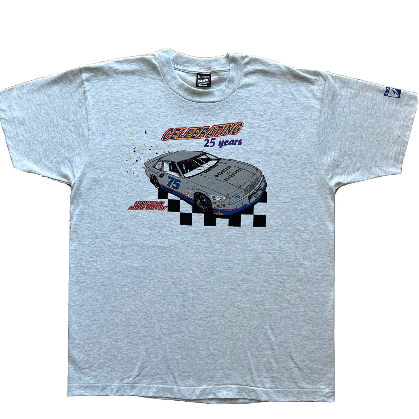 NASCAR Vintage Nascar Shirt XL Gray 90s Mountain Auto Supply Car Racing Graphic Tee Size US XL / EU 56 / 4 - 2 Thumbnail