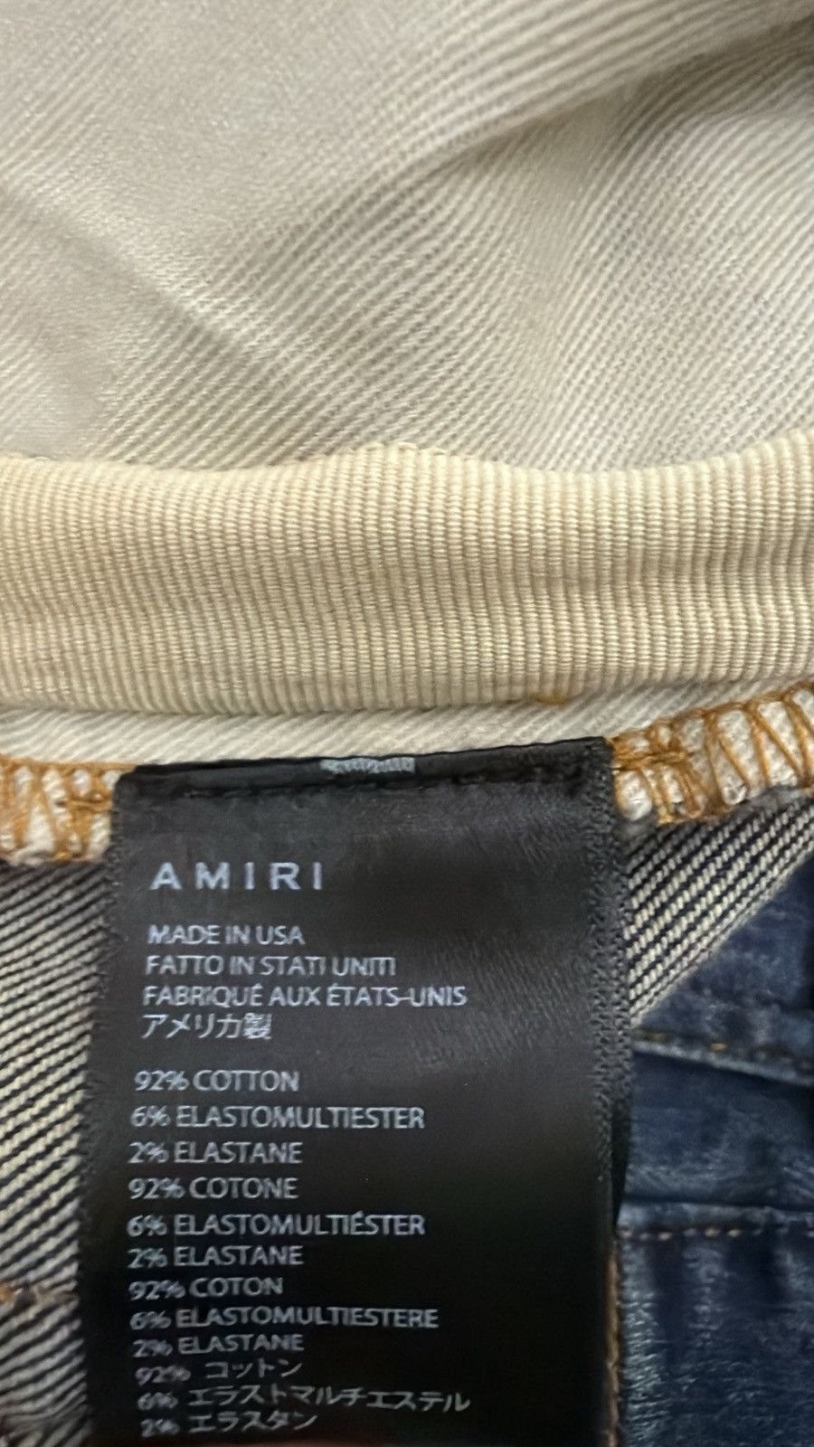 Amiri Amiri double ripped knee Blue denim jeans Size US 33 - 5 Thumbnail