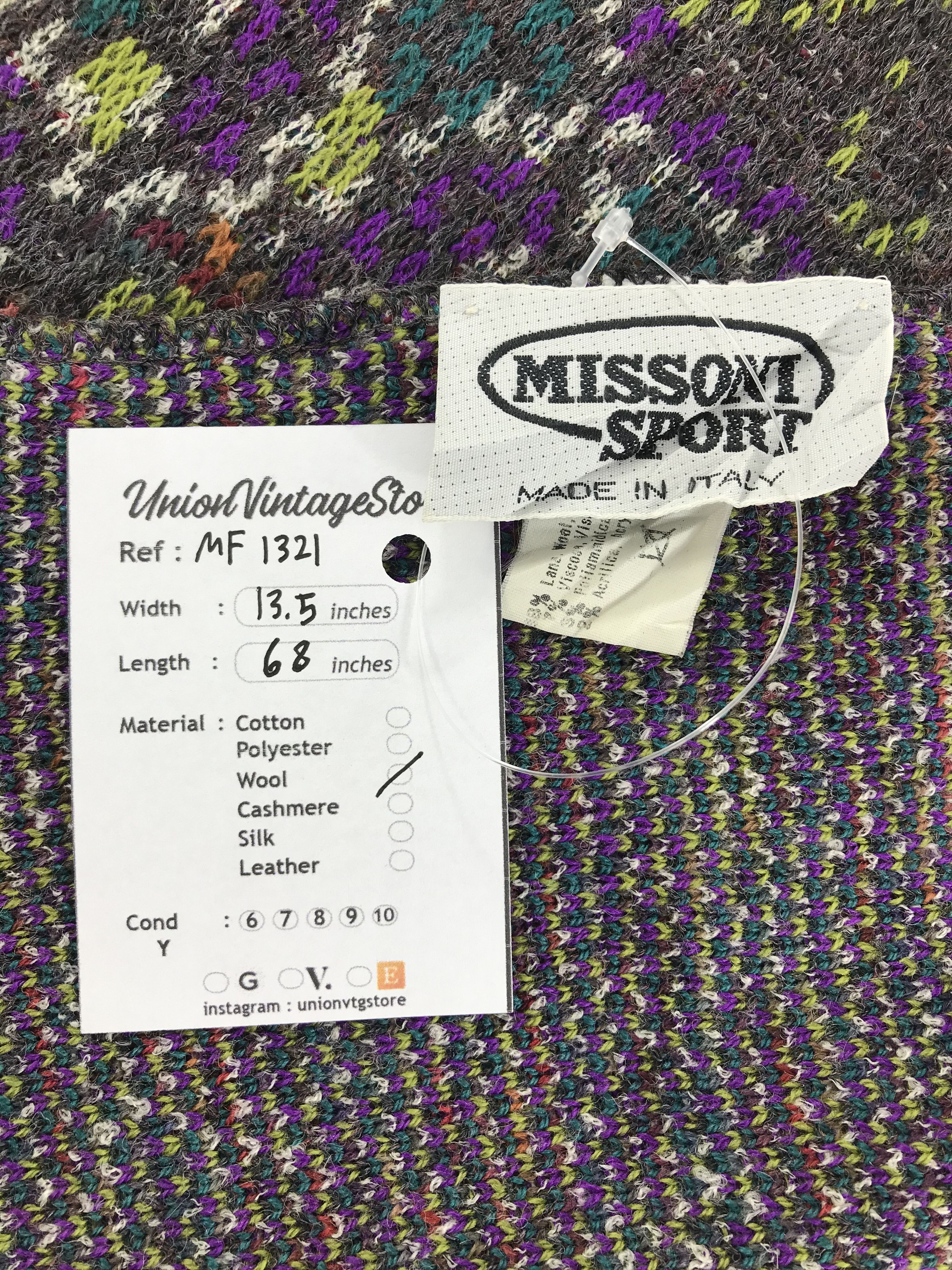Missoni Vintage Missoni Scarf/Muffler/Neckwear MF1321 Size ONE SIZE - 4 Thumbnail