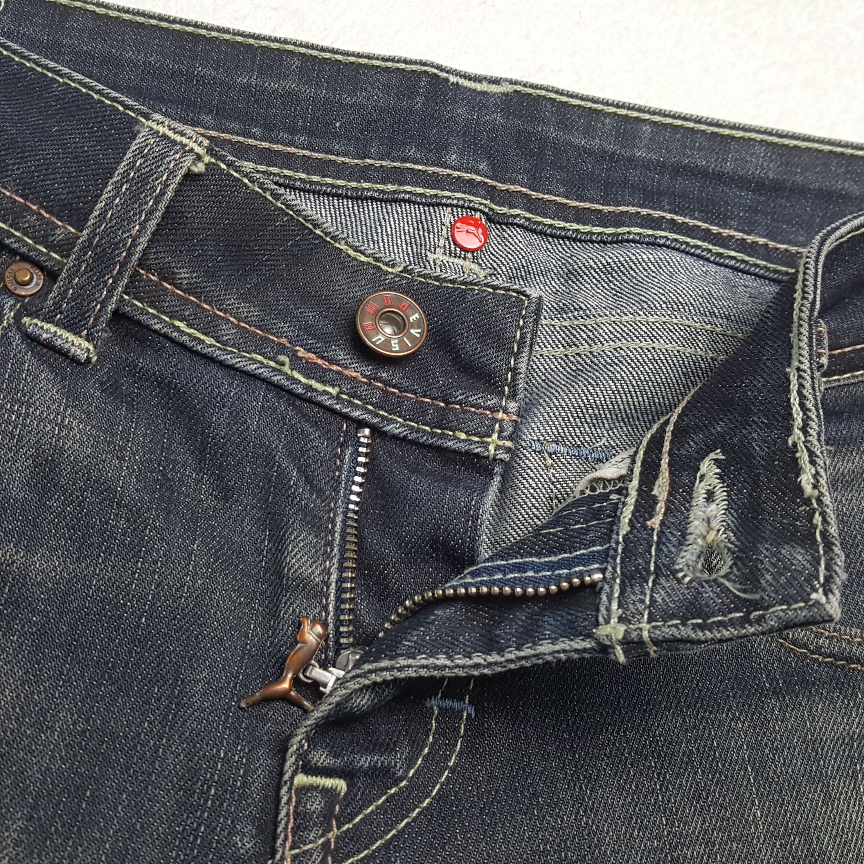 Evisu × Japanese Brand × Puma EVISU x PUMA Japanese Brand Custom Daicock Style Jeans Size 29" - 12 Thumbnail