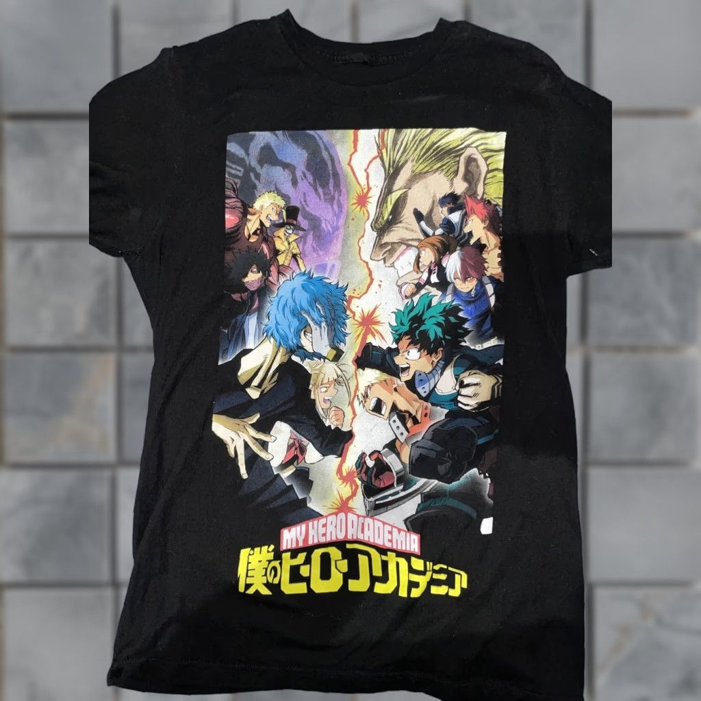 Vintage My Hero Academia T-Shirt Men's Black Short Sleeve Medium Anime Characters Crew Neck Shirt Size US M / EU 48-50 / 2 - 1 Thumbnail