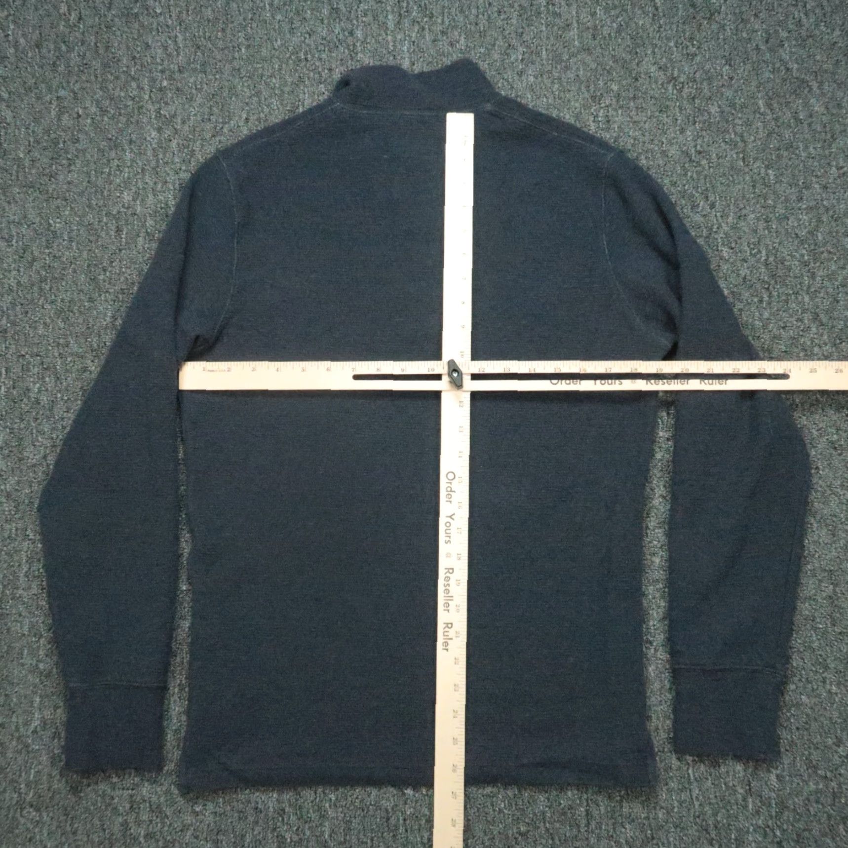 Relwen Relwen Sweater Mens Small Blue Mock Neck Henley Pullover Long Sleeve Regular Fit Polo Style Pullover Mens Blue 1990s? Size US S / EU 44-46 / 1 - 4 Thumbnail