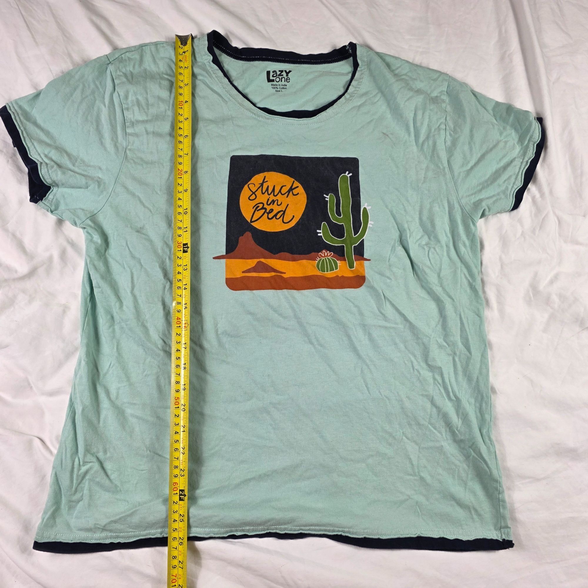 Other Lazy One Stuck In Bed Graphic Adults Size Large Mint Green S Size L / US 10 / IT 46 - 7 Thumbnail