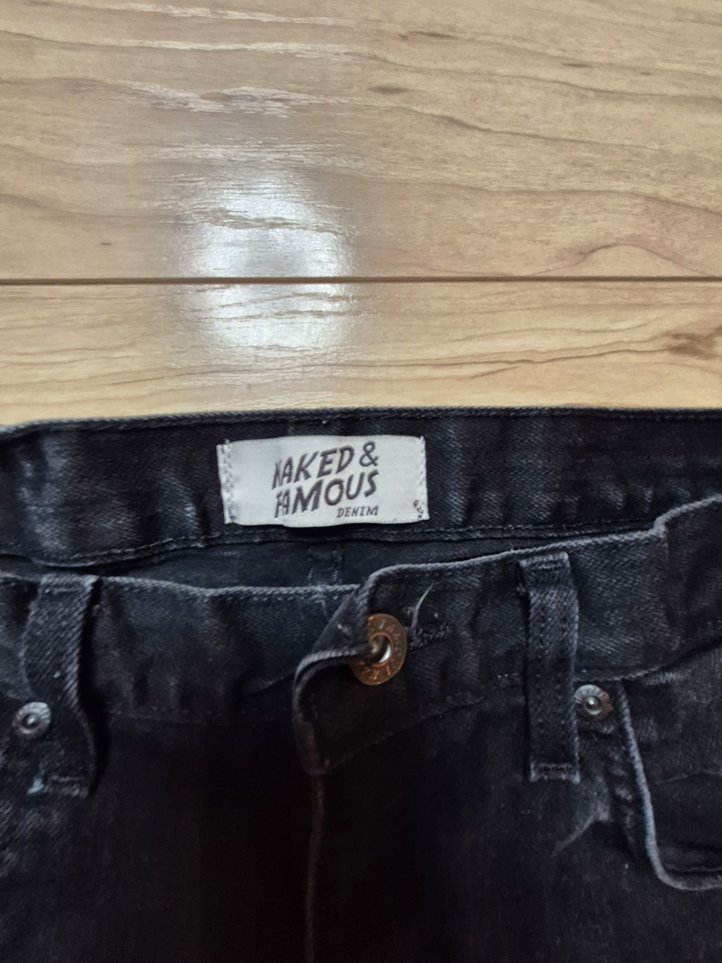Naked & Famous Easy Guy Black Power Stretch Size US 31 - 3 Thumbnail