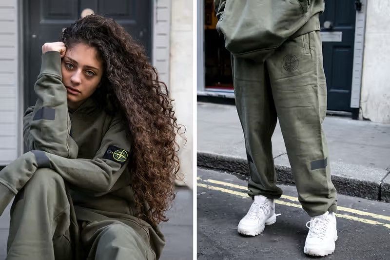 Stone Island × Supreme Used FW17 Supreme Stone Island Sweatpants Size L Olive Size US 34 / EU 50 - 19 Thumbnail