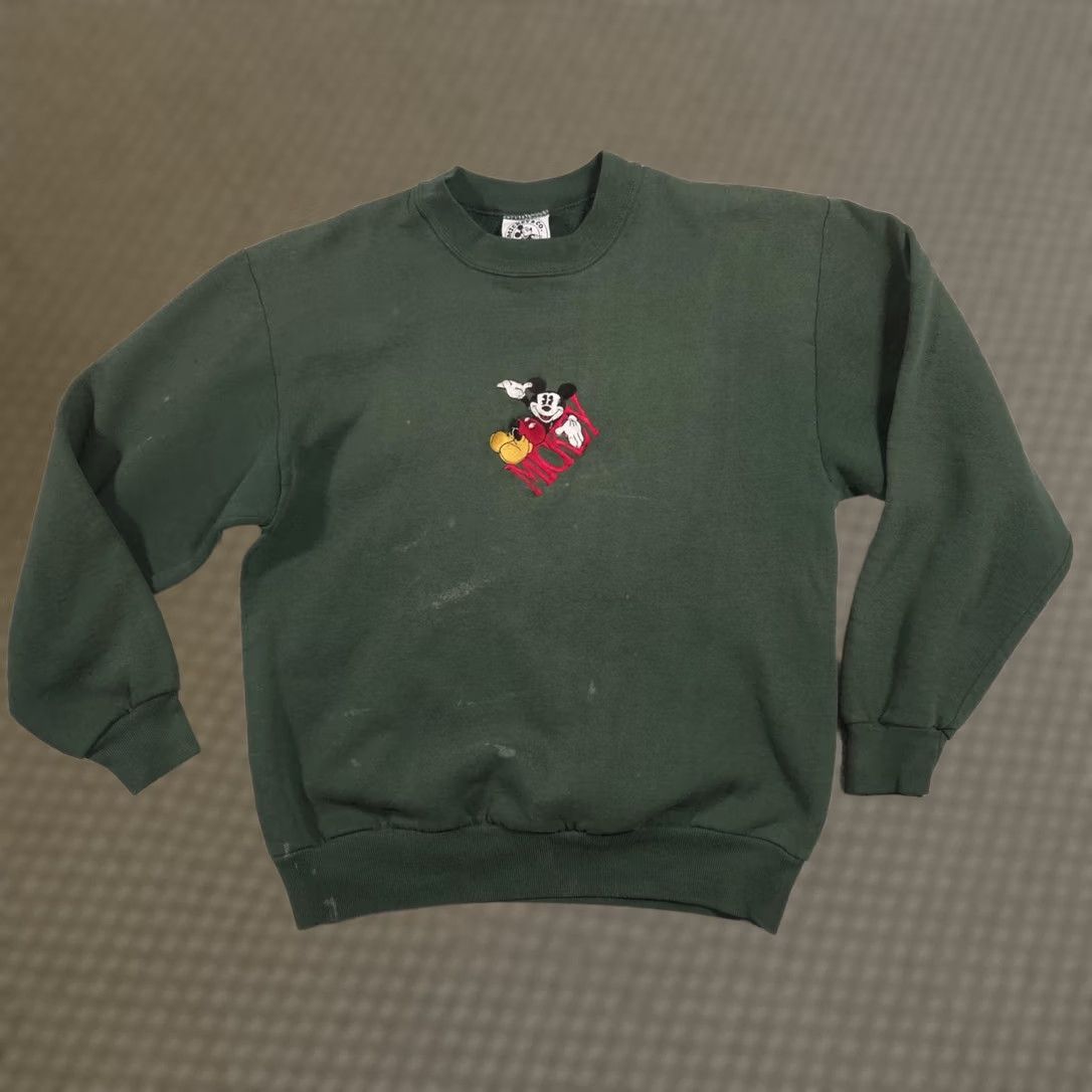 Mickey & Co. Vintage Mickey & Co Sweatshirt Womens M Green Crewneck Embroidered Disney Graphic Print Embroidered Mickey Mouse Size M / US 6-8 / IT 42-44 - 1 Thumbnail