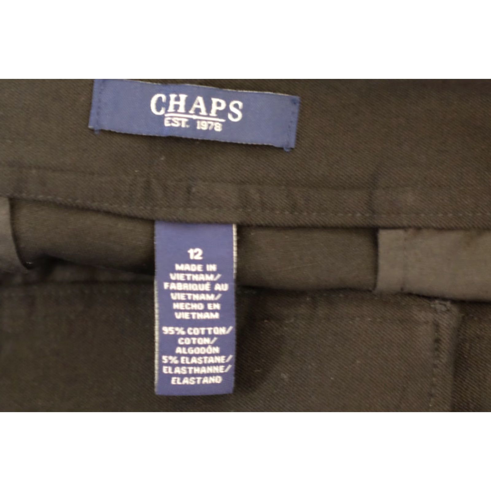 Chaps Chaps Dress Pants Straight Leg Black Super Stretch Mid-Rise Womens 12 Pants black dress pants stretch mid rise Regular Womens Size 34" / US 12 / IT 48 - 8 Thumbnail