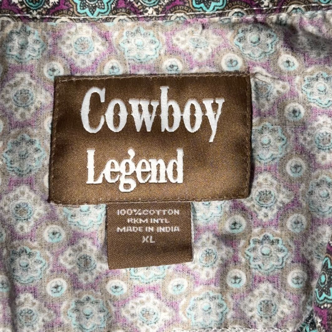 Vintage VINTAGE Cowboy Legend Western Shirt Adult XL Purple Teal Medallion Cowboy Size US XL / EU 56 / 4 - 5 Thumbnail