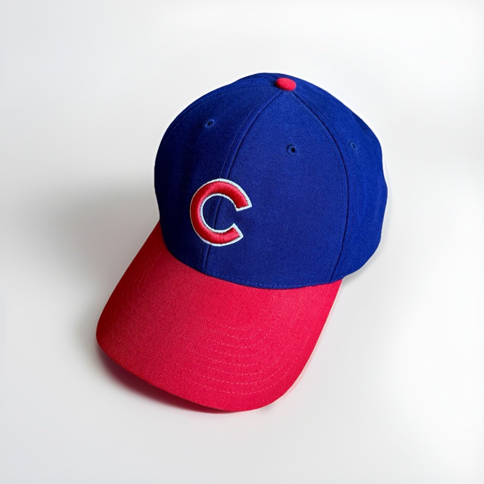 Other Vintage Chicago Cubs Baseball Hat Red Brim Blue Wool Blend Size ONE SIZE - 9 Thumbnail
