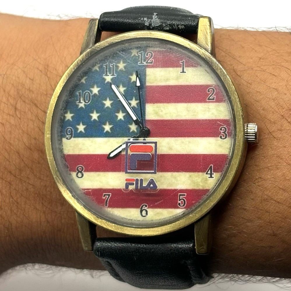Other Retro Gold American Flag Men's Watch Size ONE SIZE - 2 Thumbnail