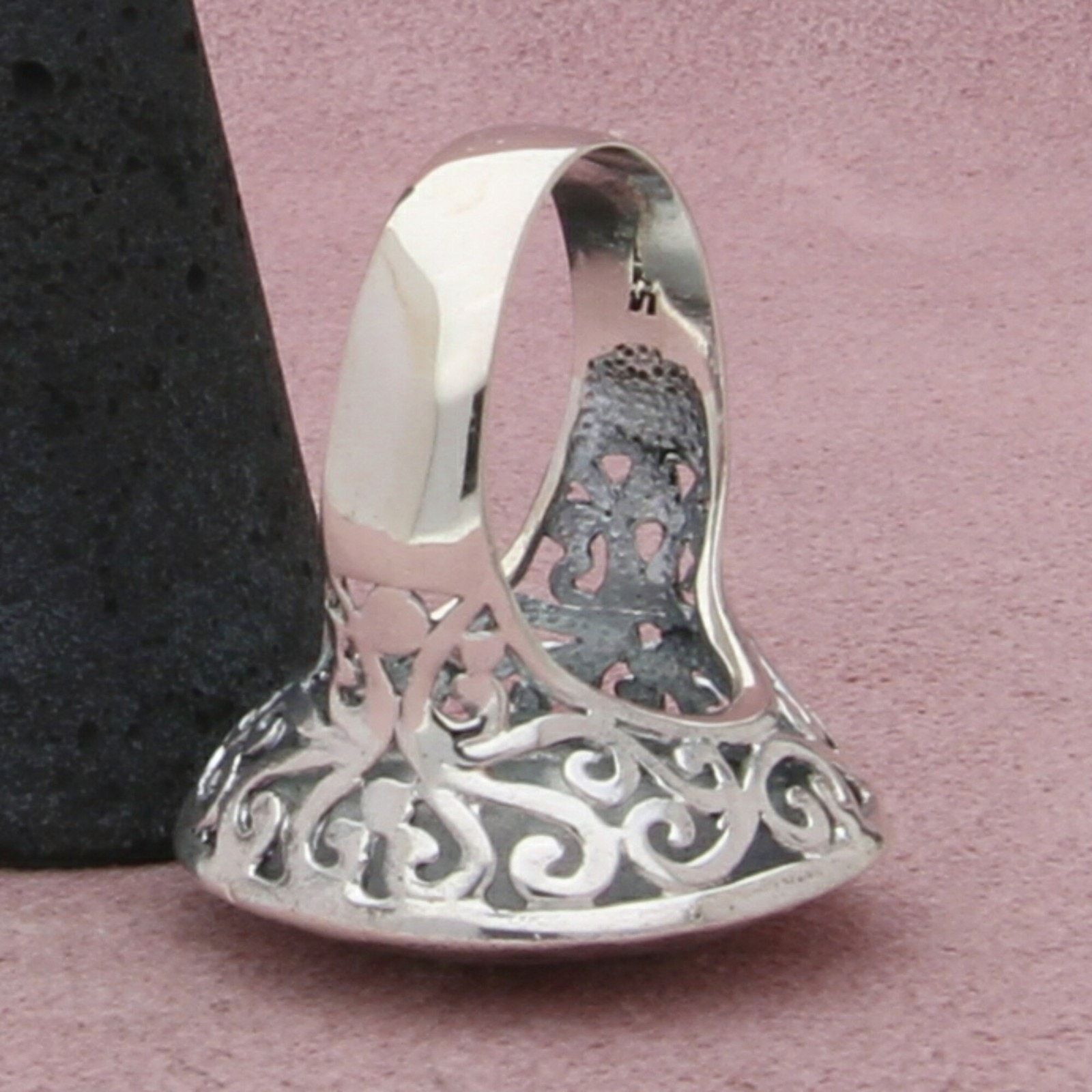 Sterling Silver sterling silver chunky hammered scroll ring size 9.25 Size ONE SIZE - 5 Thumbnail