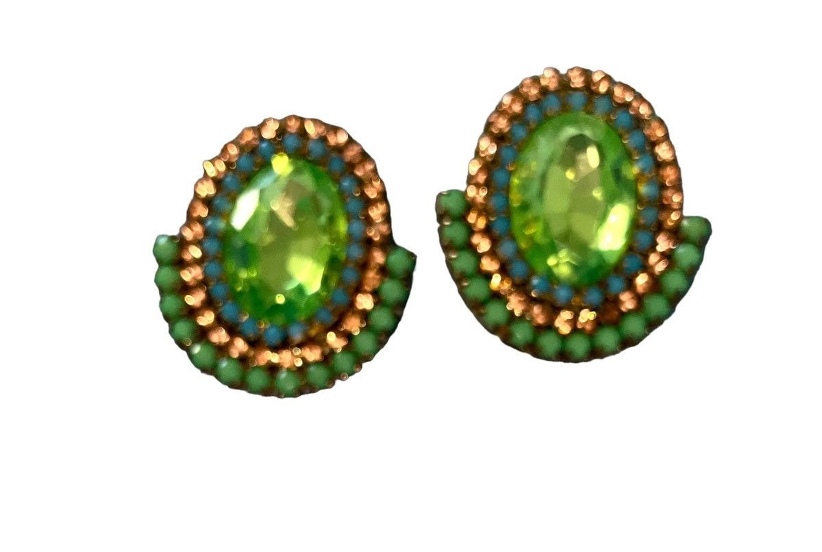 Vintage Art Deco Vintage Czech Crystal Oversized Earrings Size ONE SIZE - 7 Thumbnail