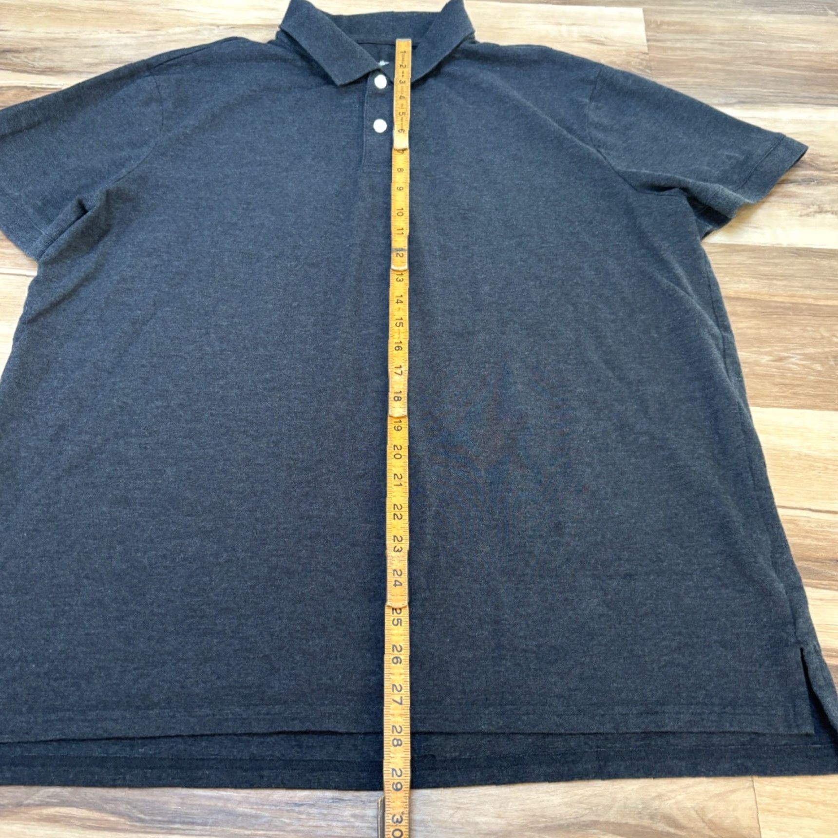 Vintage Goodfellow Polo Shirt Mens XL Gray Short Sleeve Polo | Cotton Polyester | Button Collar | Regular Fit Size US XL / EU 56 / 4 - 5 Thumbnail