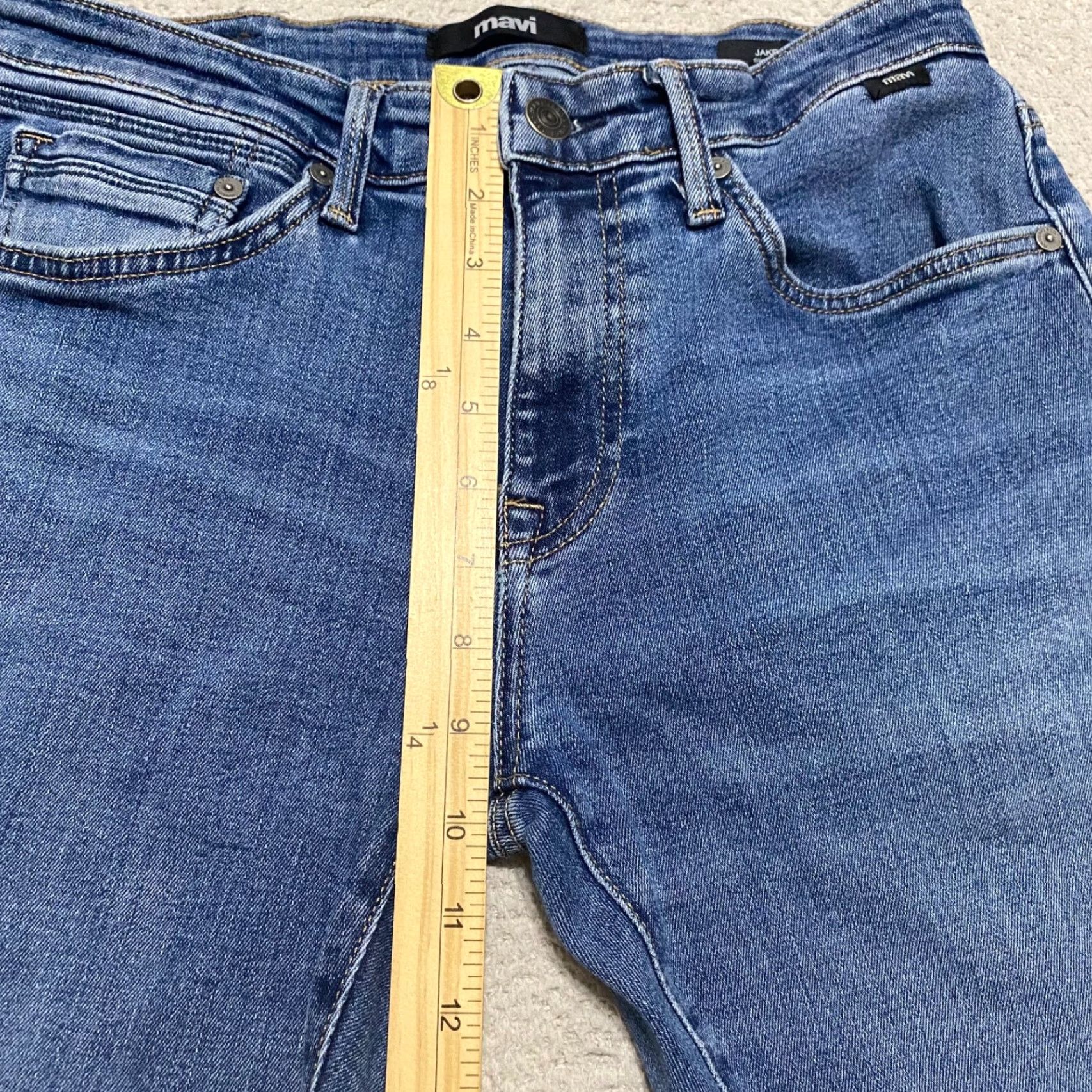 Vintage Mavi Jeans Mens 30x32 Blue Denim Medium Wash Jake Slim Straight Mid Rise Size US 30 / EU 46 - 7 Thumbnail