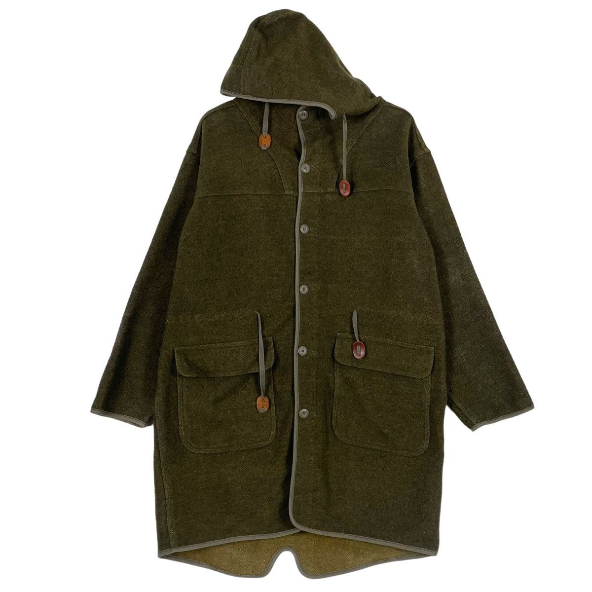 Avirex 💥AVIREX WOOL HOODIE JACKET ARMY GREEN Size US L / EU 52-54 / 3 - 1 Thumbnail