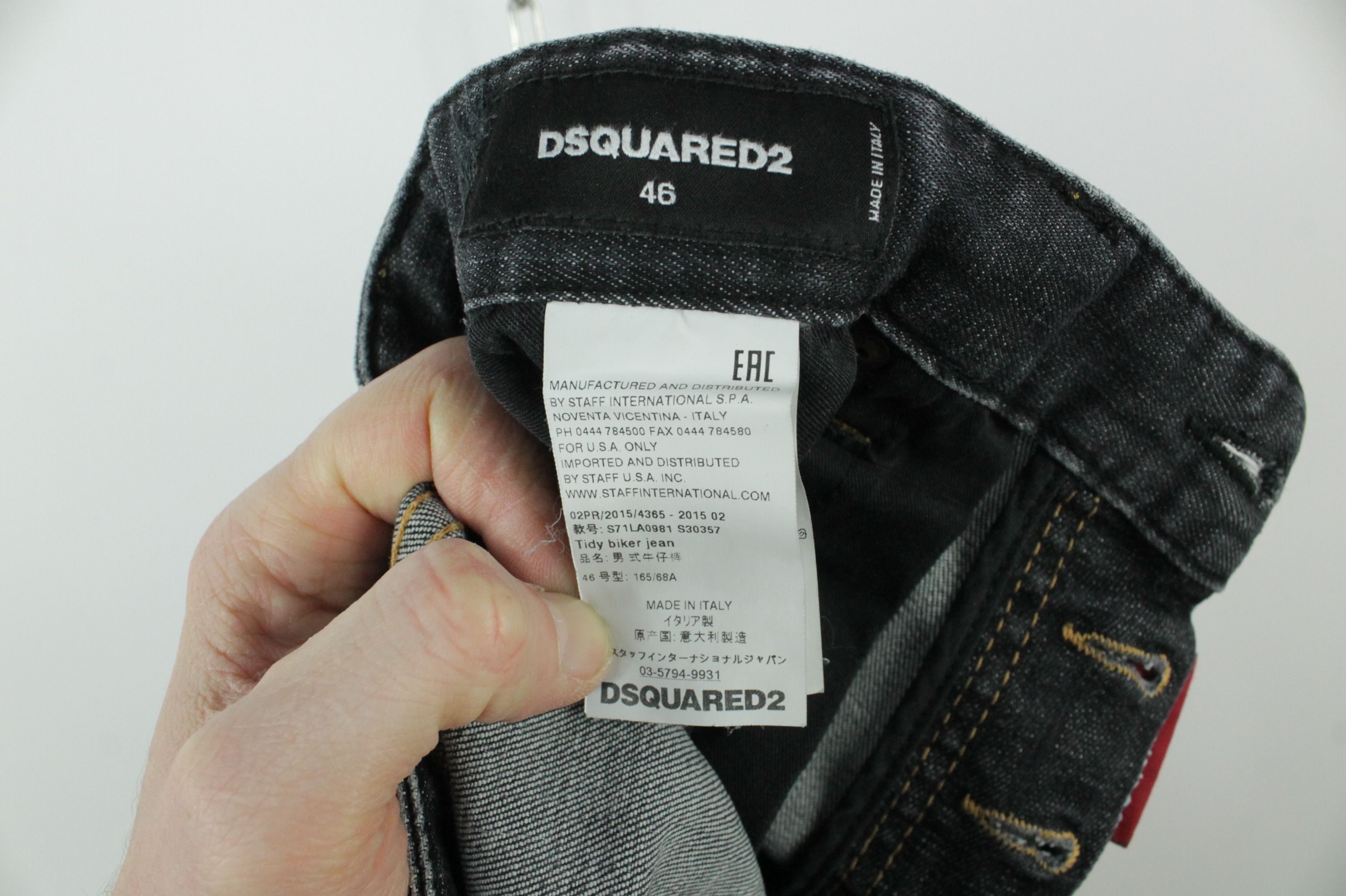 Dsquared2 Dsquared2 Tidy Biker Distressed Denim Skinny Jeans Men's Size US 30 / EU 46 - 11 Thumbnail