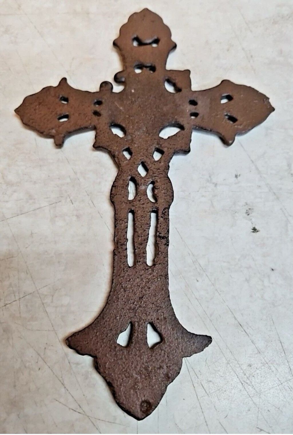Vintage Vintage Cast Iron Gothic Aged Metal Cross Celtic Medieval Re Size ONE SIZE - 4 Thumbnail