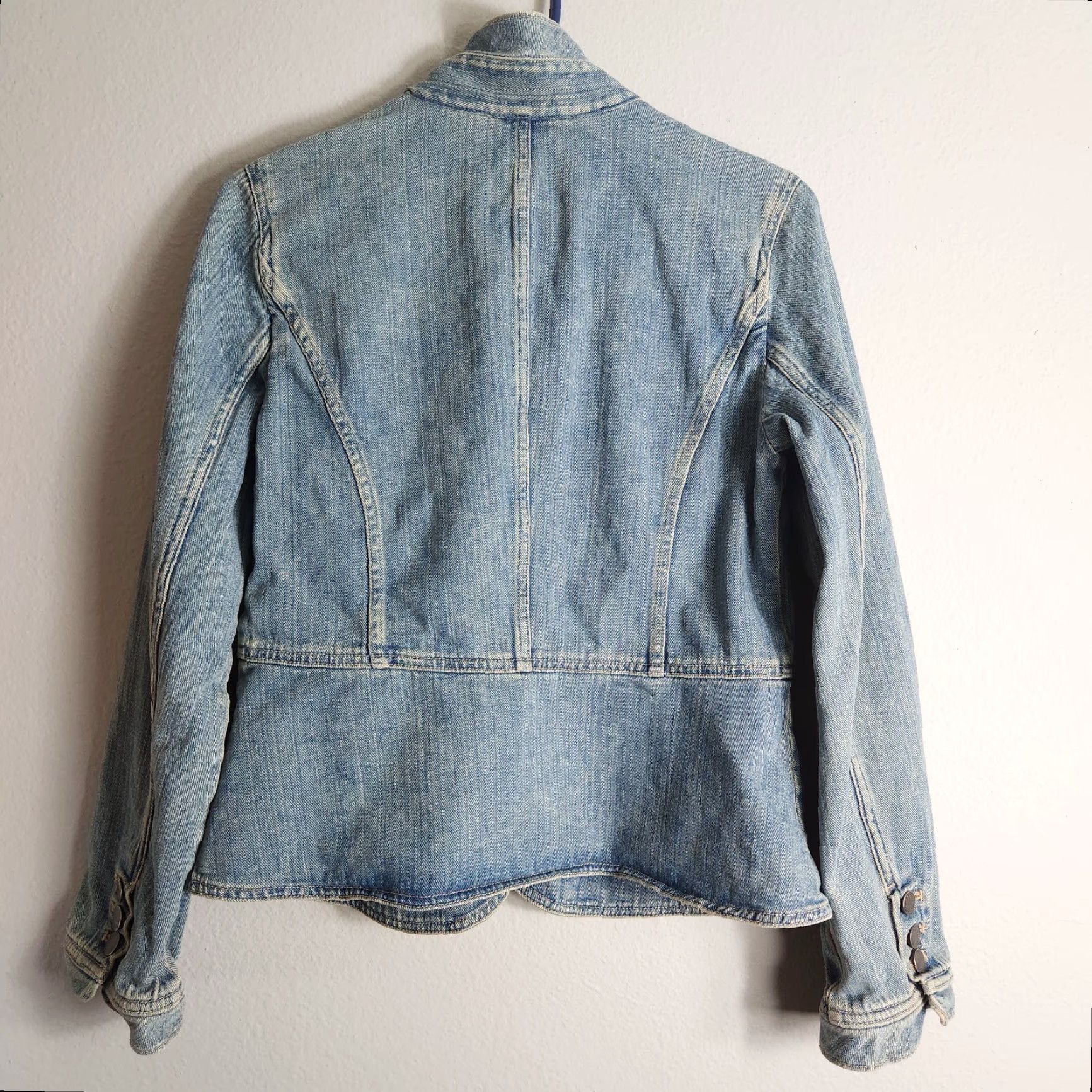 J. Jill VINTAGE J. Jill Womens Jacket Denim Medium Wash XS Regular Short Sleeve Size 26" / US 2 / IT 38 - 6 Thumbnail