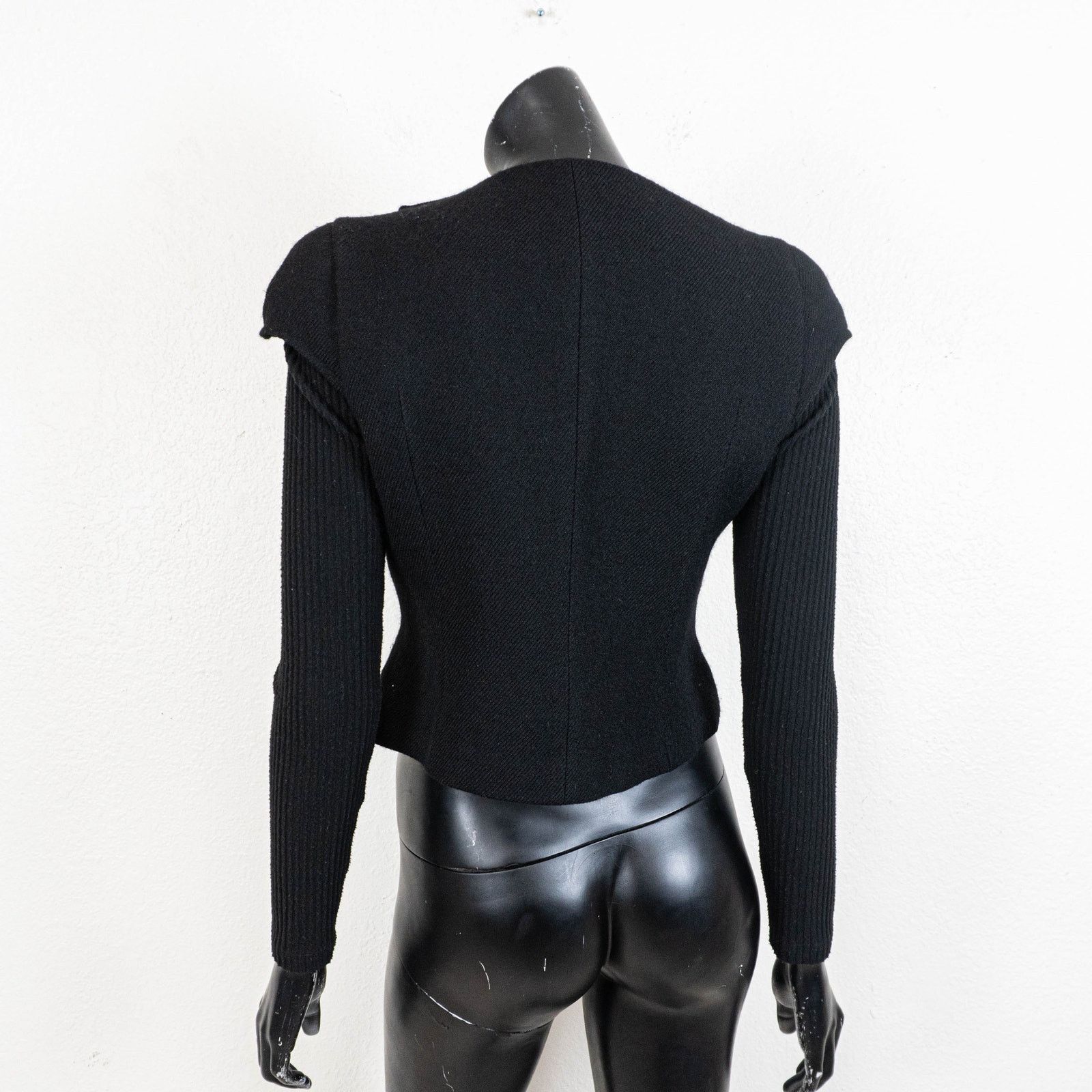 Other OUDE WAAG Moto zip Wool Jacket Knit sleeves size Medium Size M / US 6-8 / IT 42-44 - 4 Thumbnail