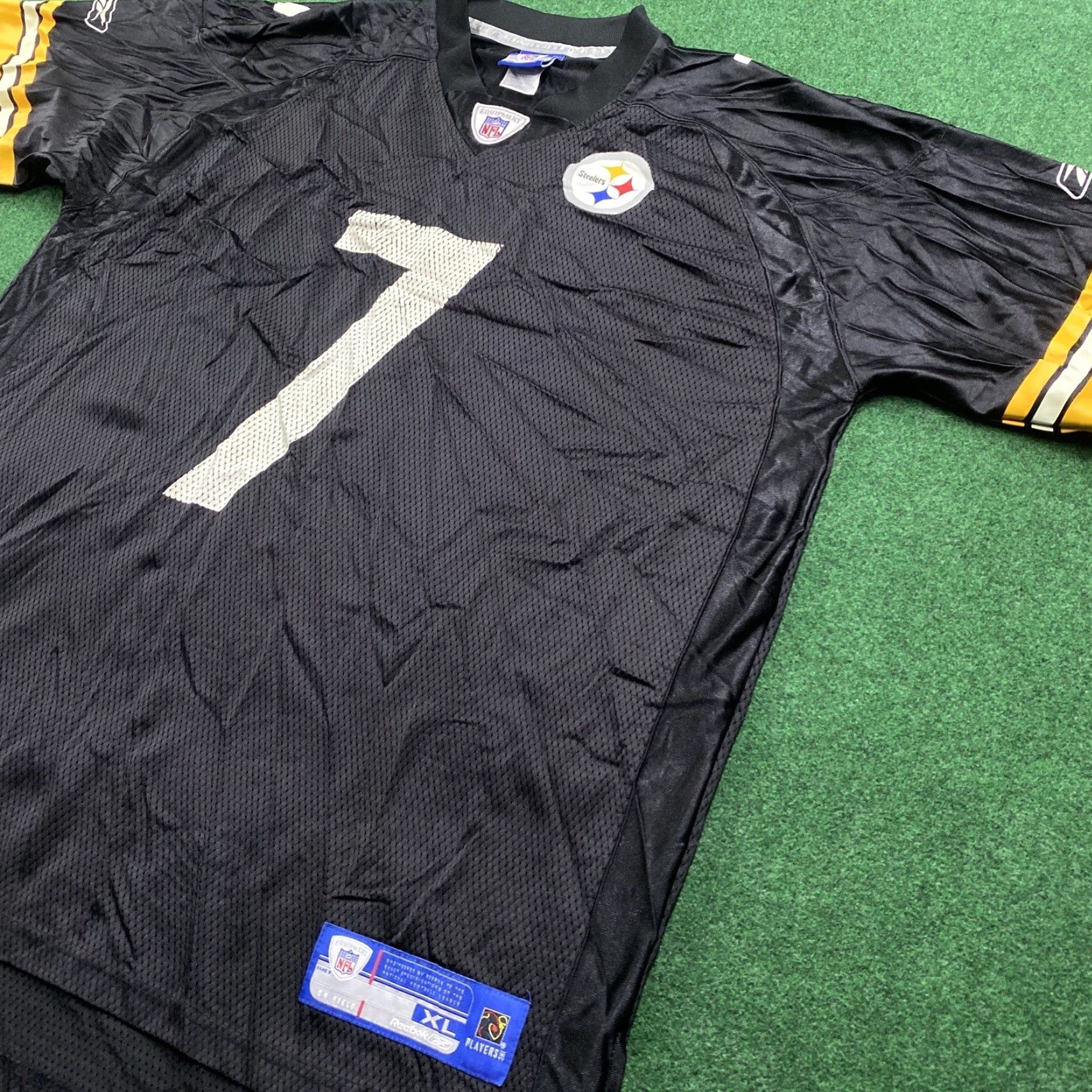 Reebok VINTAGE Ben Roethlisberger Jersey Mens XL Black Pittsburgh Steelers NFL Football Shirt (T-Shirt) Logo Ah Size US XL / EU 56 / 4 - 3 Thumbnail