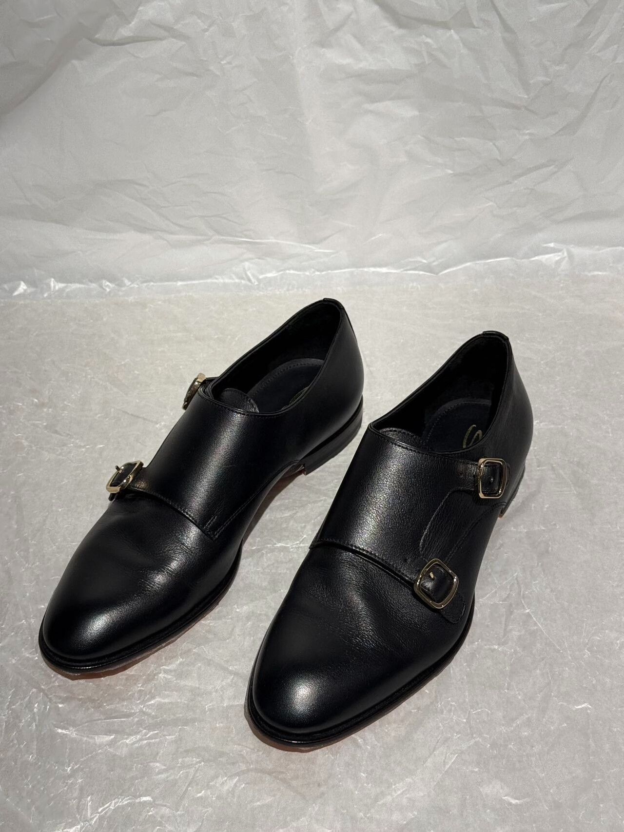 Santoni Santoni Black Monk Strap Shoes for Women Size US 5 / IT 35 - 1 Thumbnail