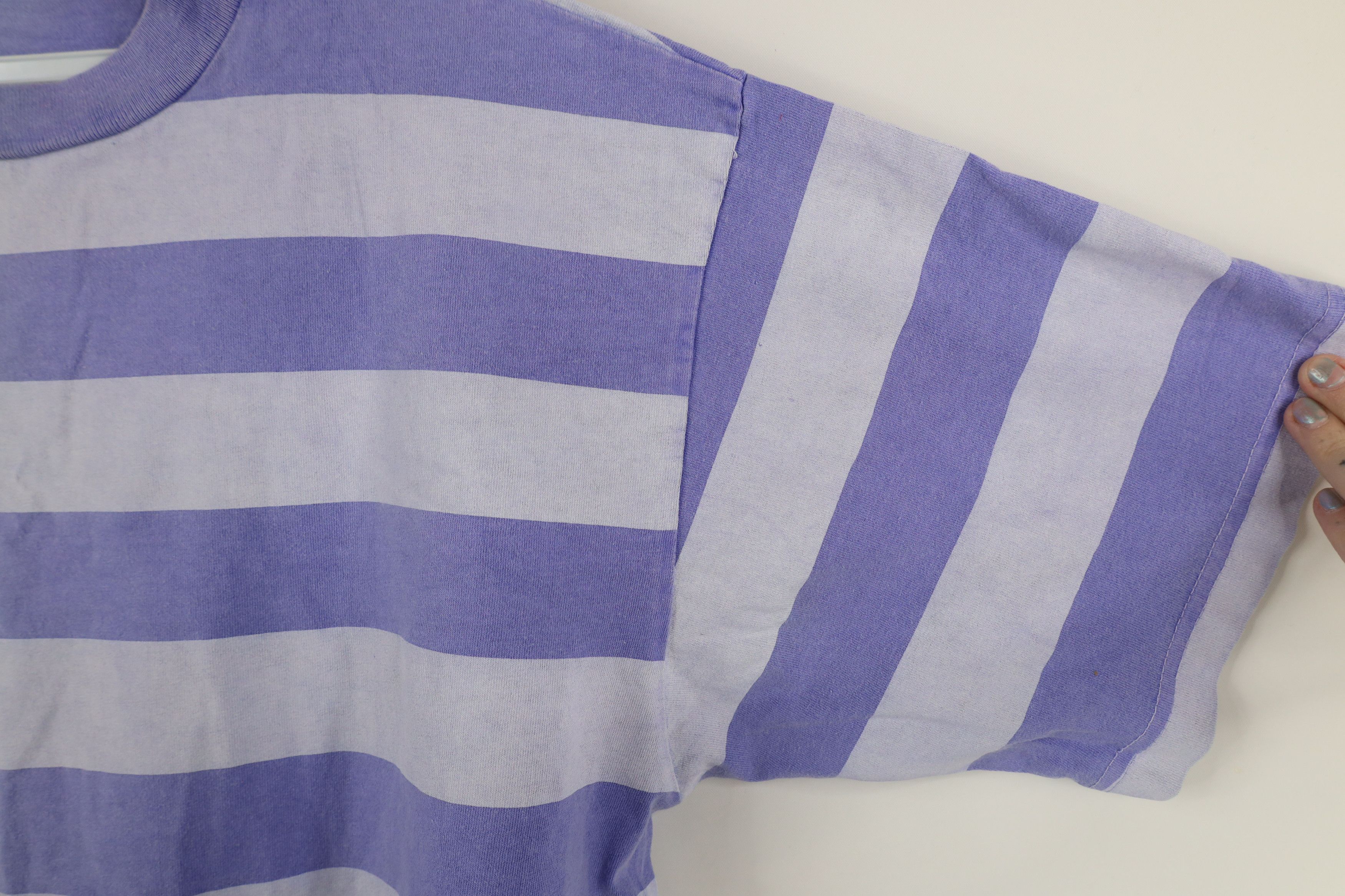 Vintage Vintage 90s Streetwear Baggy Striped T-Shirt Cotton USA Size US M / EU 48-50 / 2 - 6 Thumbnail