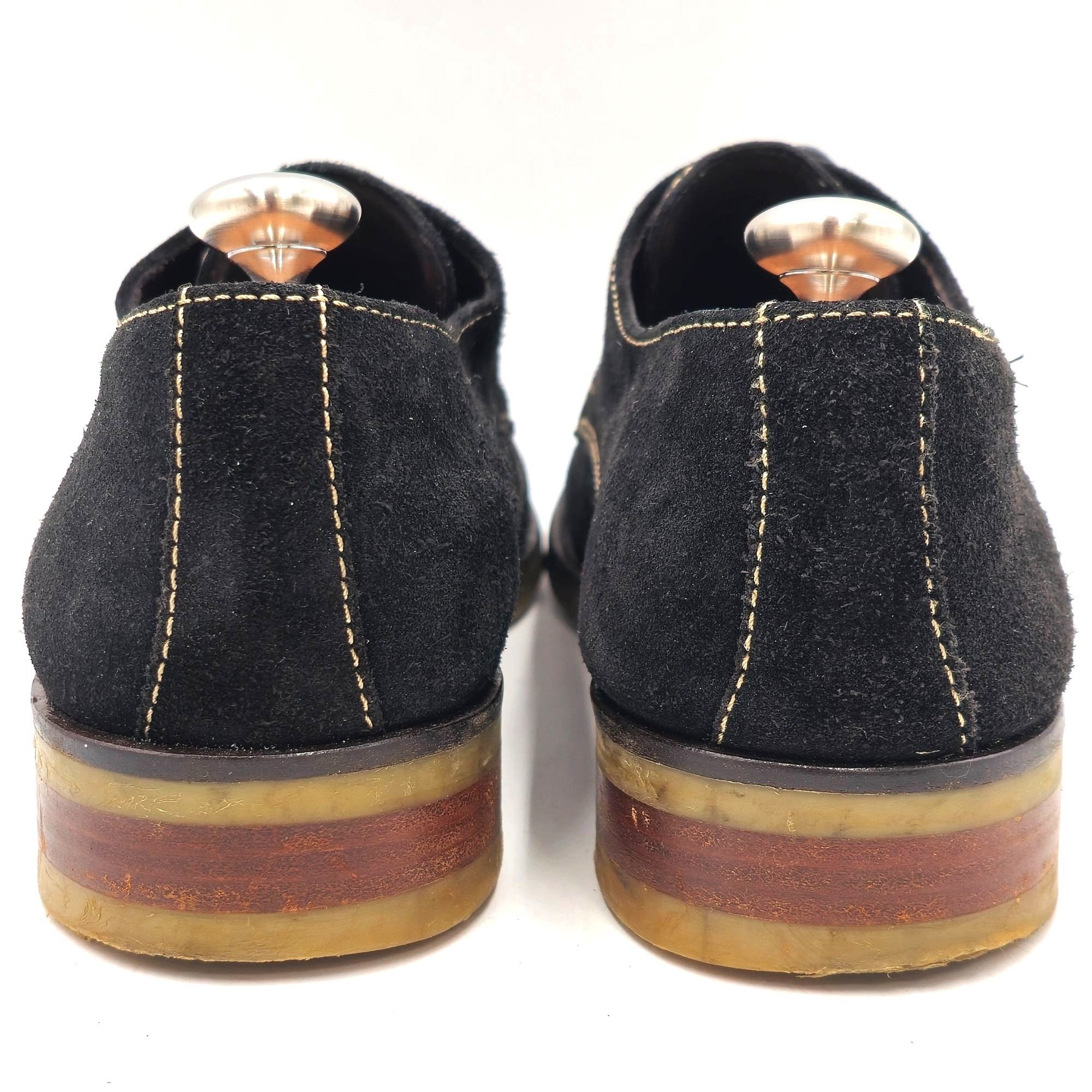 Donald Pliner Donald J. Pliner Italy Men's size 9.5M Black Suede Dress Sho Size US 9.5 / EU 42-43 - 4 Thumbnail