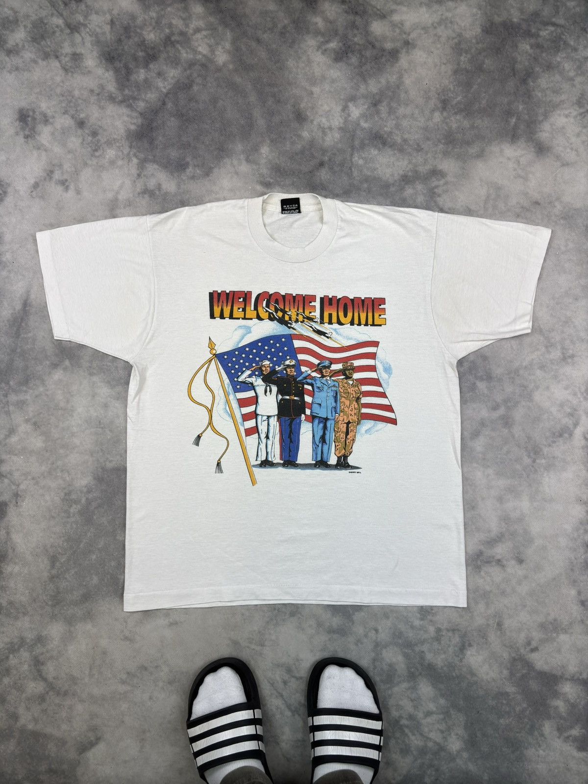 Other Vintage Welcome Home Sherry MFG Graphic USA t shirt tee 90s Size US XL / EU 56 / 4 - 1 Thumbnail