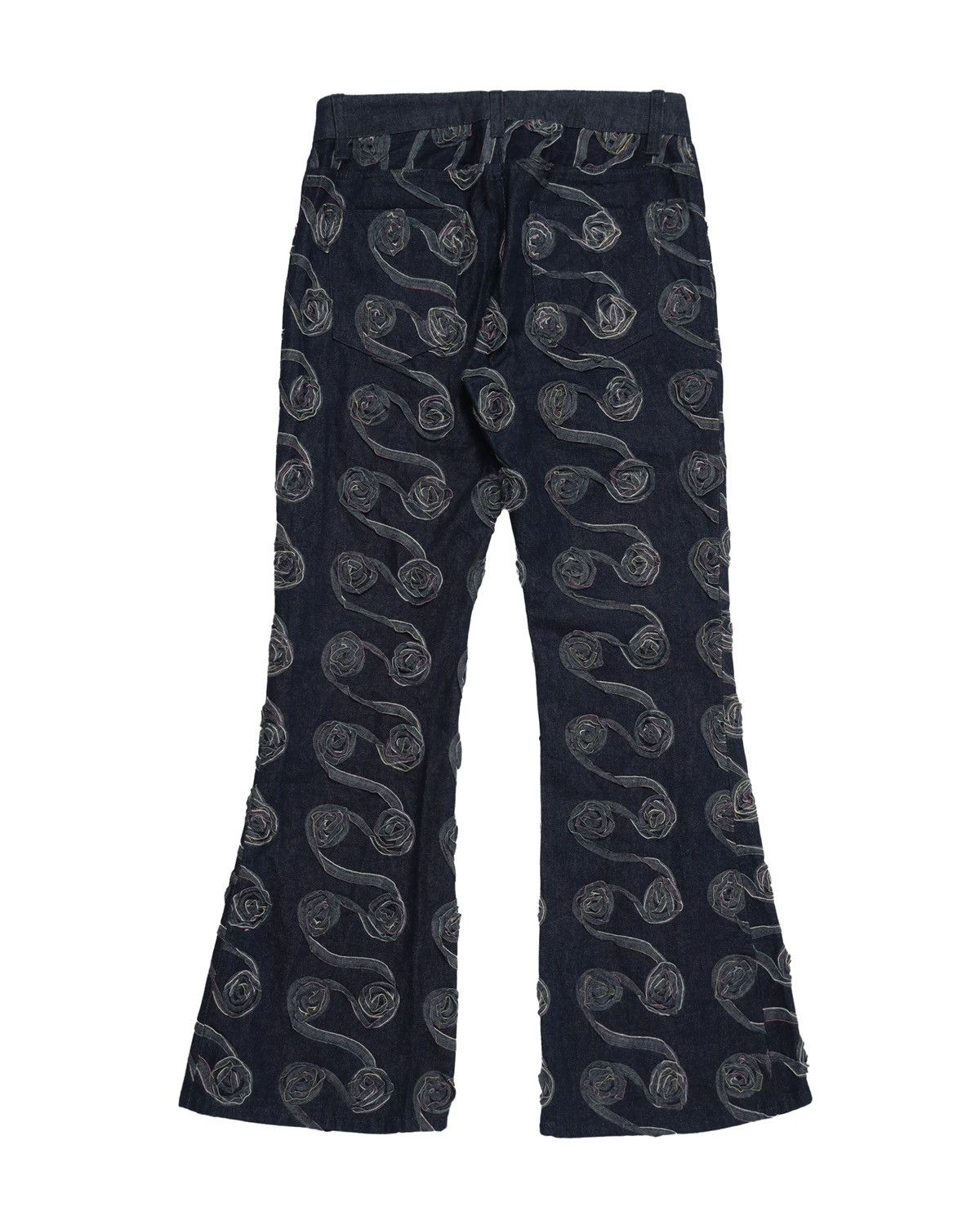 GOSTAR DE FUGA × Japanese Brand × Tornado Mart A/T 3d flower flare jeans Size US 26 / EU 42 - 2 Thumbnail