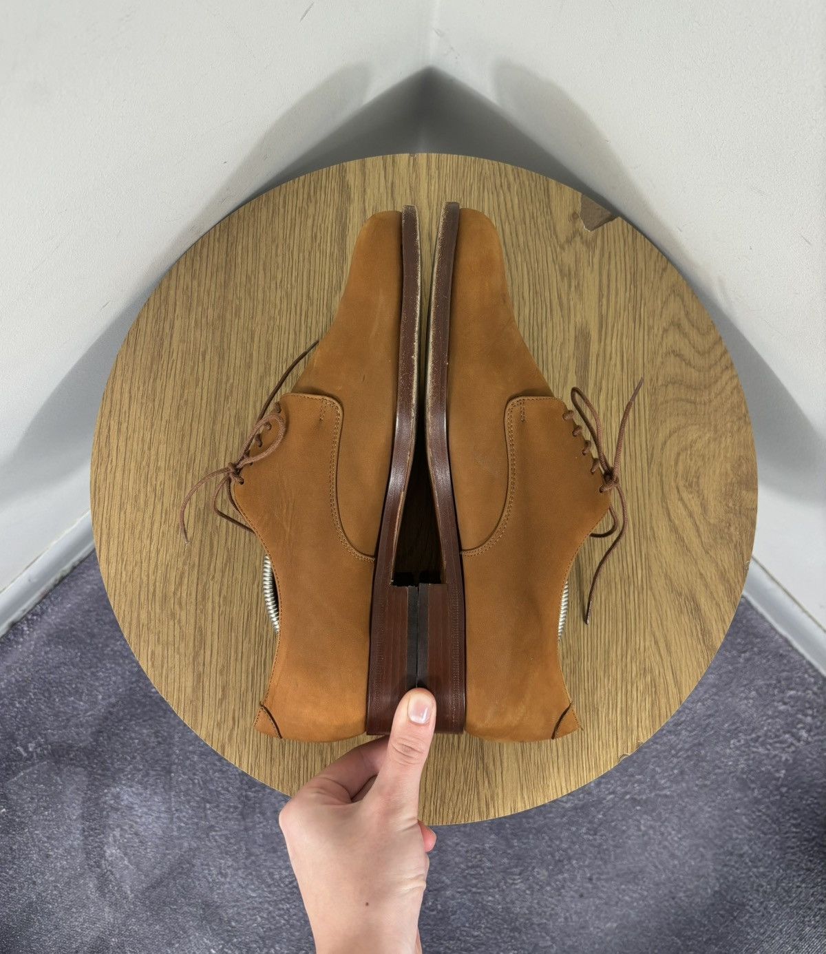 Bally Bally Ried Men’s Tan Nubuck Leather Derby Shoes Size US 7.5 / EU 40-41 - 14 Thumbnail