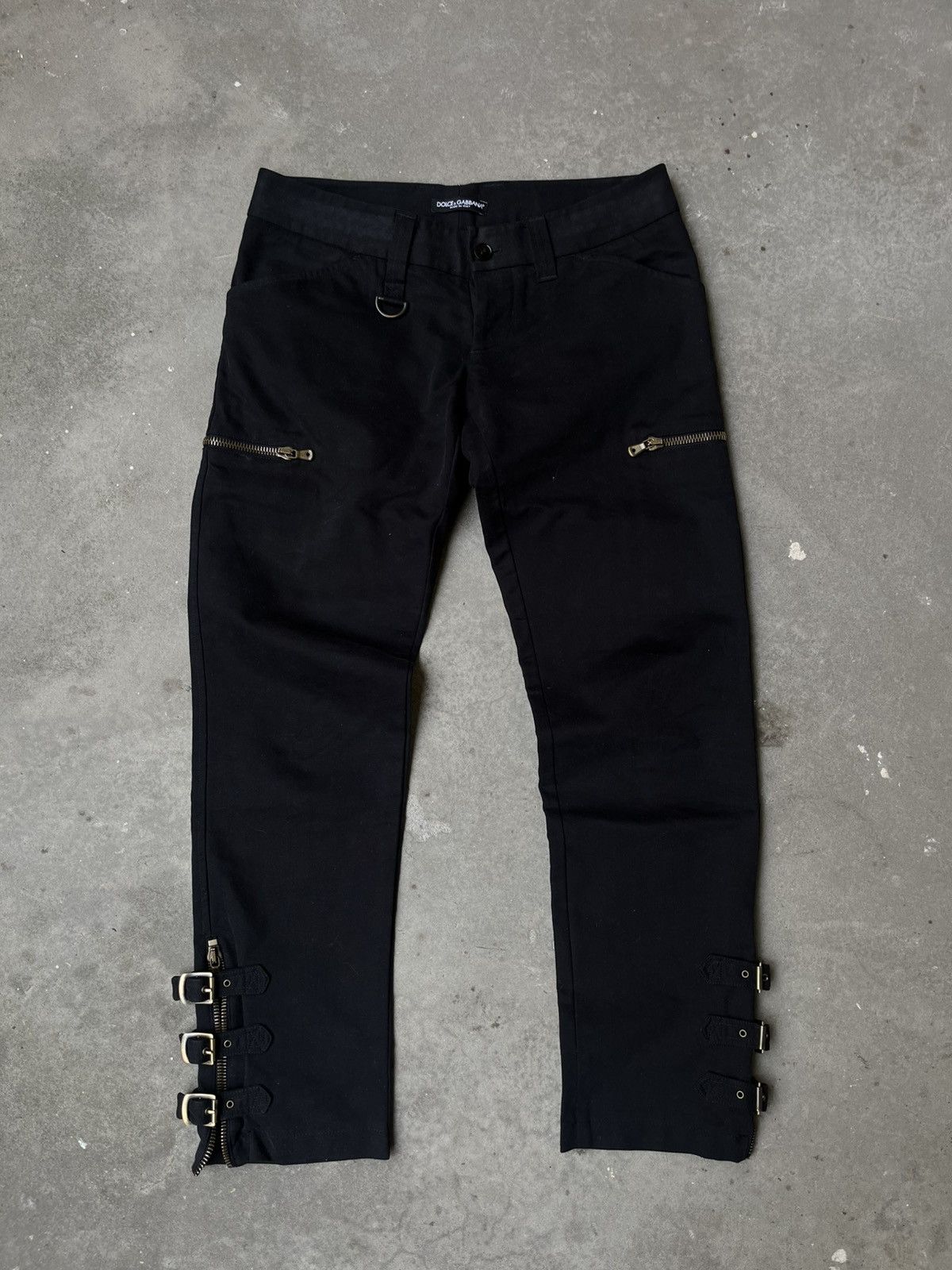 Dolce & Gabbana Dolce&Gabbana AW2003 Biker Buckle Pants Size US 32 / EU 48 - 1 Thumbnail