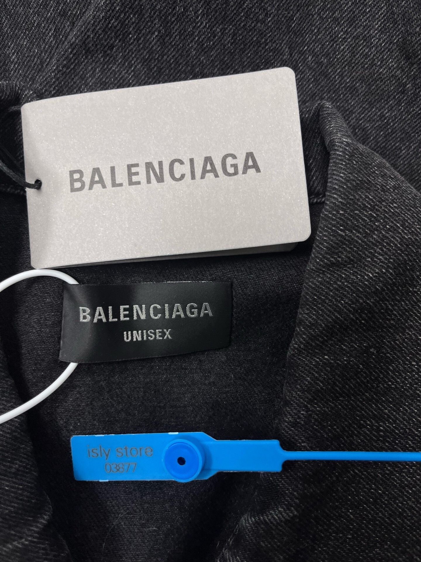 Balenciaga black oversized logo denim jacket Size US M / EU 48-50 / 2 - 4 Thumbnail