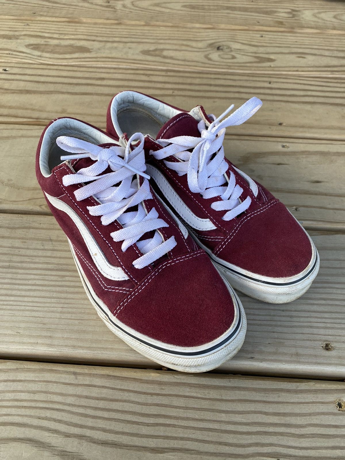 Vans 5.5 old school vans burgundy Size US 5.5 / EU 38 - 1 Thumbnail