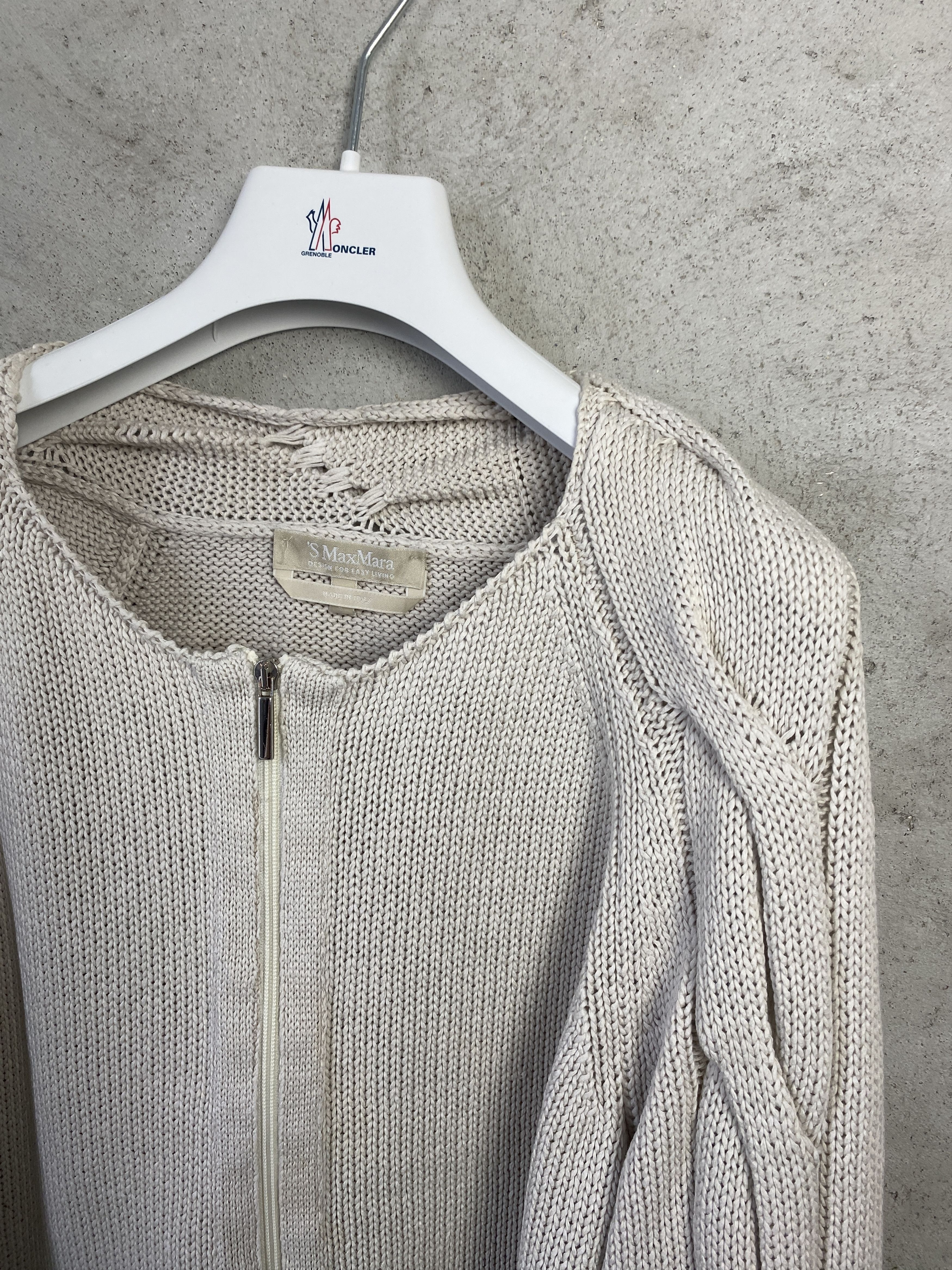 Max Mara Max Mara cotton zip-up sweater knitwear Size L / US 10 / IT 46 - 2 Thumbnail