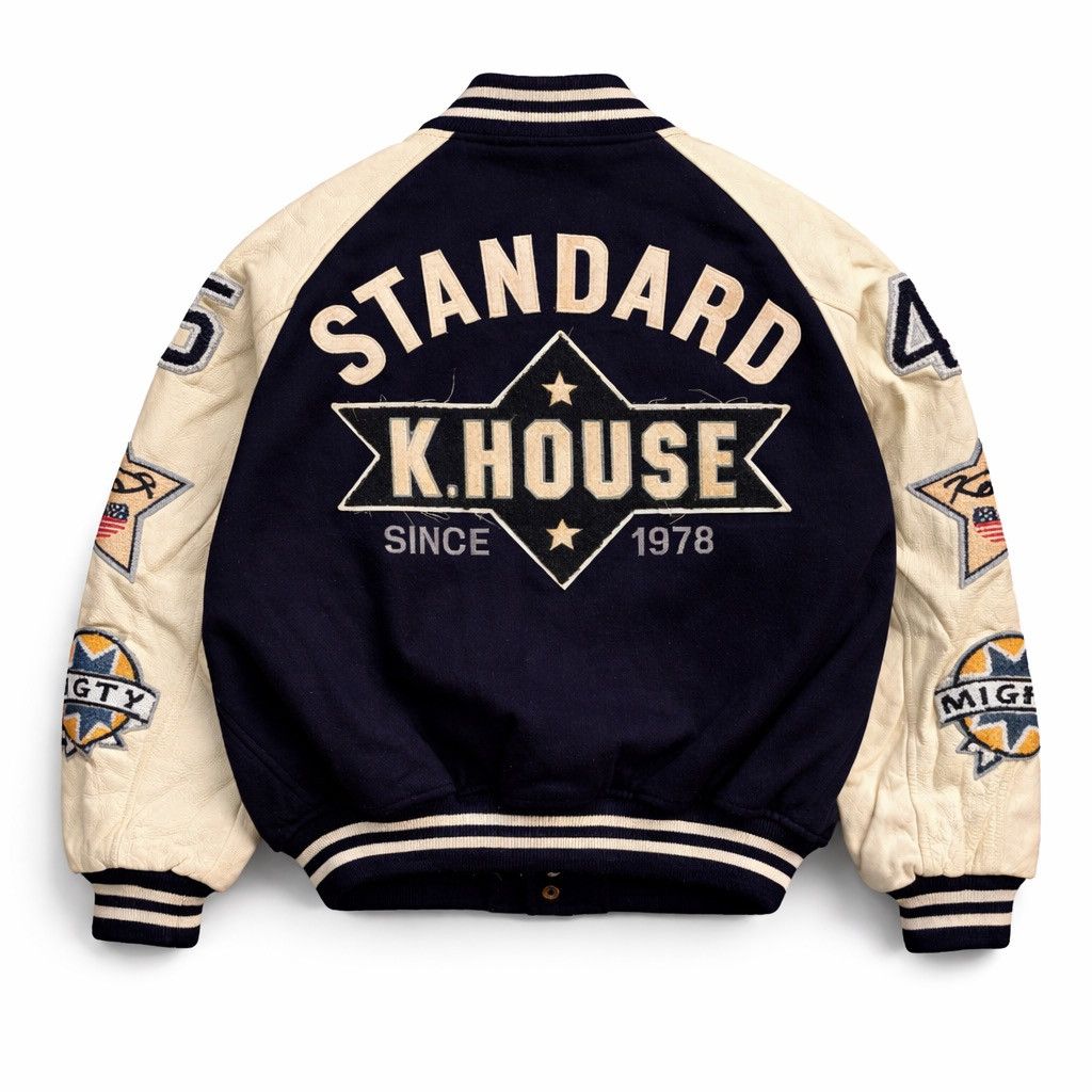 Vintage Vintage Kearney House Varsity Jacket Wool Leather Patchwork Size US M / EU 48-50 / 2 - 2 Thumbnail
