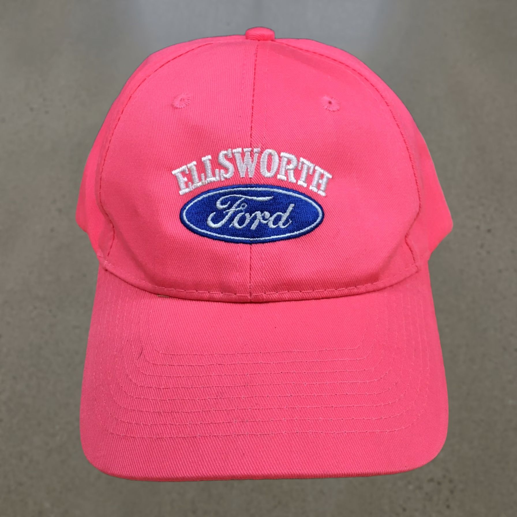 Port & Company Ford Ellsworth Baseball Cap Hat Mens One Size Pink Embroidered Logo Adjustable Size ONE SIZE - 1 Thumbnail