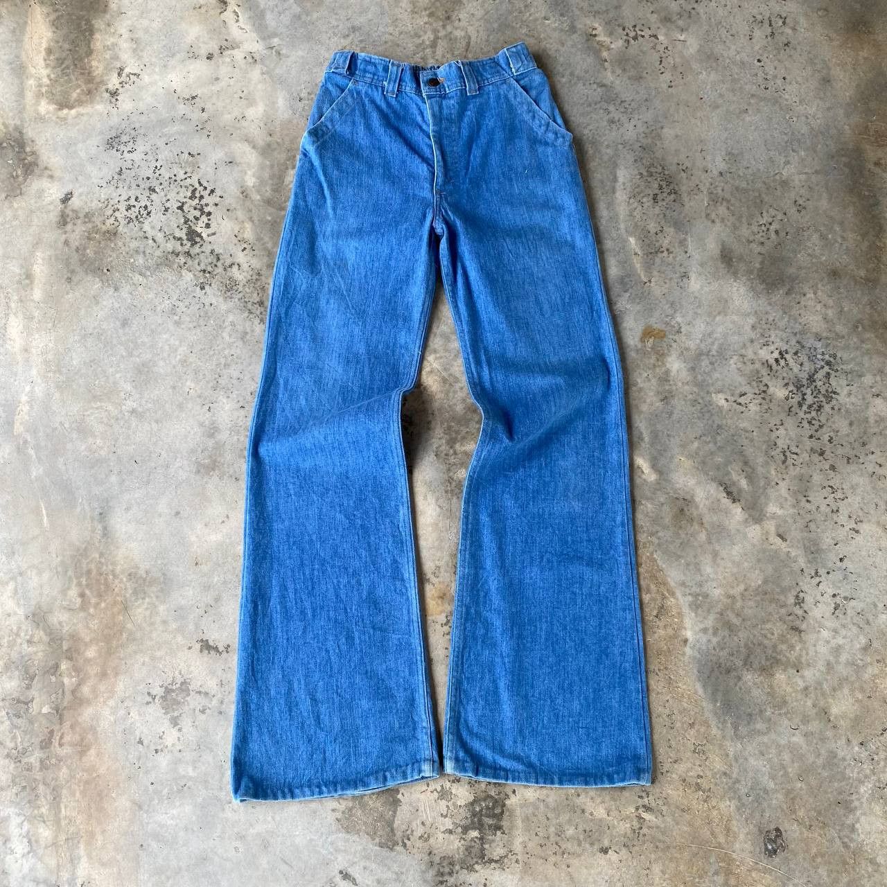 Levi's Vintage Clothing RARE 70S LEVIS 648 FLARE DENIM ORANGE TAG ZIP TALON Size US 29 - 4 Thumbnail