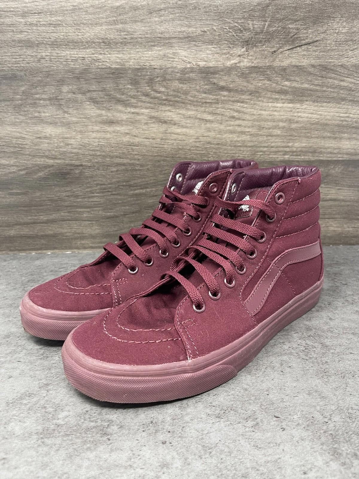 Vans Vans Sk8 Hi Shoes Mens Size 7.5 Burgundy Maroon Red Sneakers Size US 7.5 / EU 40-41 - 2 Thumbnail